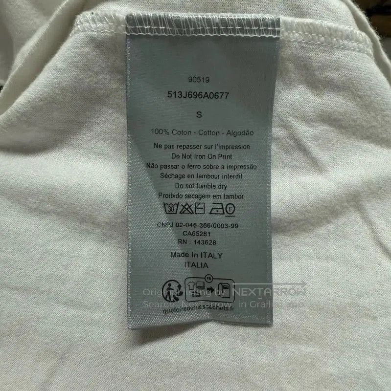 Dior Dior White Cotton Men's T-shirt . Size US S / EU 44-46 / 1 - 4 Thumbnail