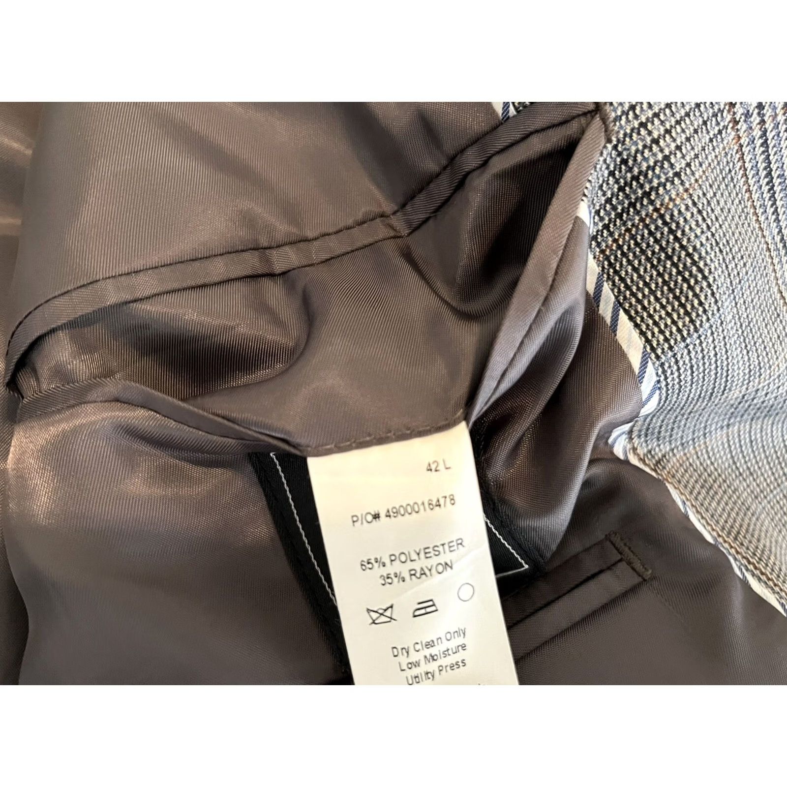 Izod Izod Blazer Jacket Mens 42 Long Gray 3 Button Sport Coat NWT Polyester Rayon Jacket/Coat Long NWT 42L Mens Gray Blazer Size 42R - 4 Thumbnail