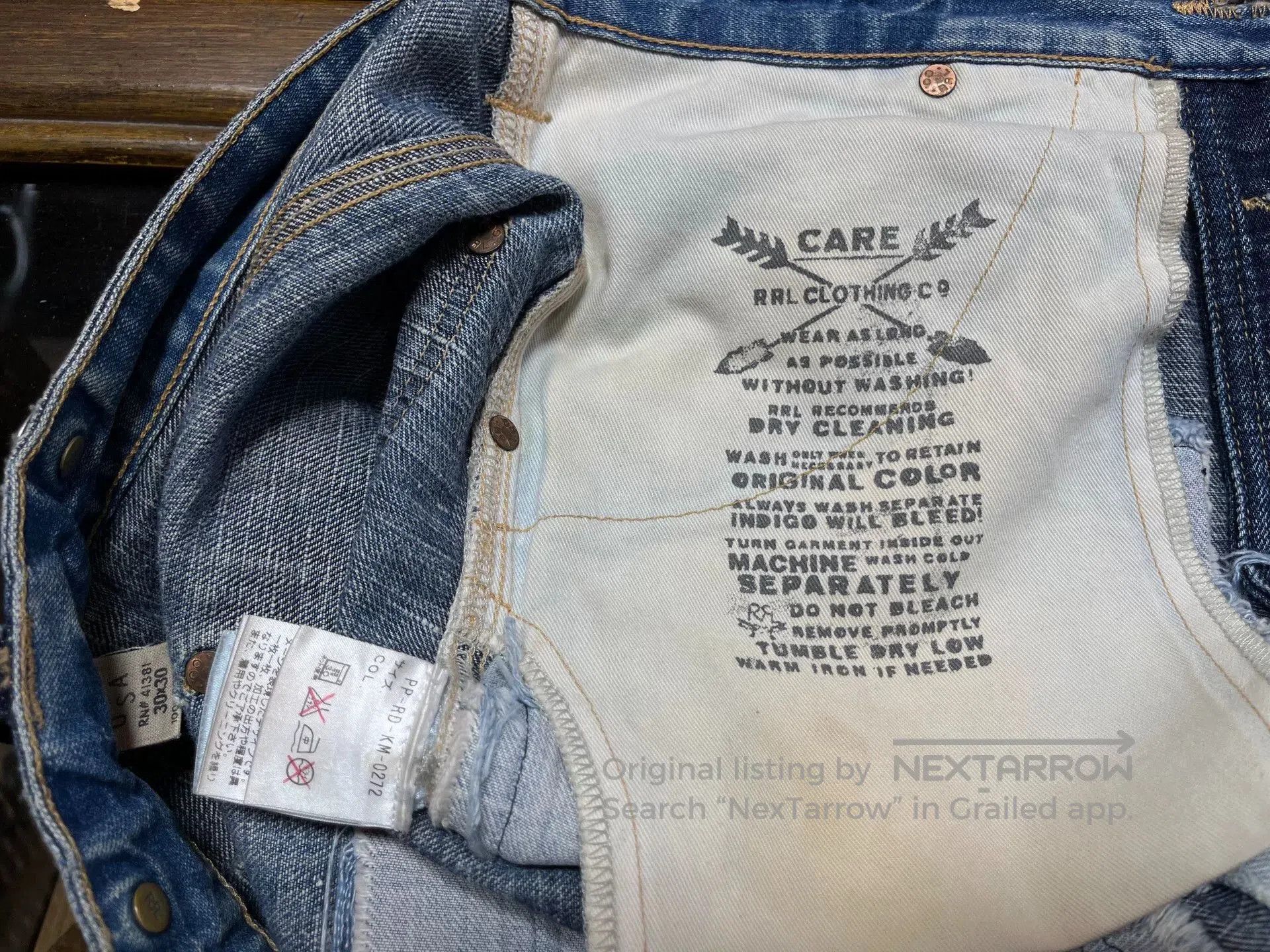 RRL Ralph Lauren distressed rrl patchwork denim jeans. Size US 30 / EU 46 - 4 Thumbnail
