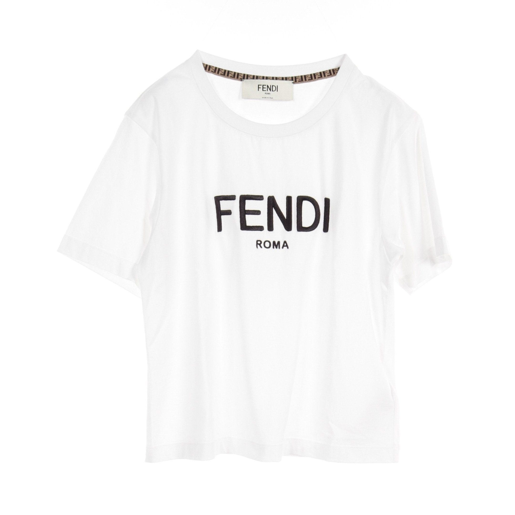 Fendi Fendi T-Shirt Logo Embroidery Cotton White Size ONE SIZE - 1 Thumbnail
