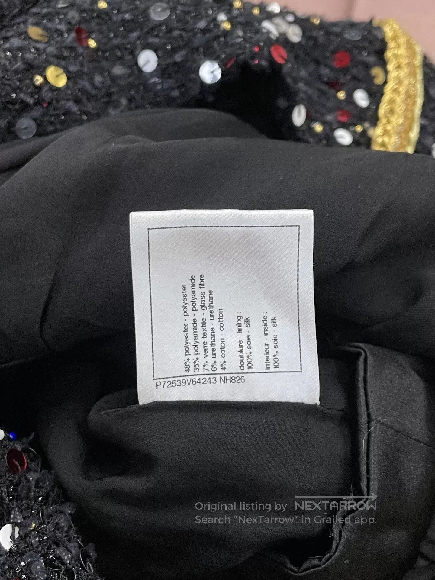 Chanel Chanel 22S Sequin Black Gold Dress. Size US 38 / EU 54 - 6 Thumbnail