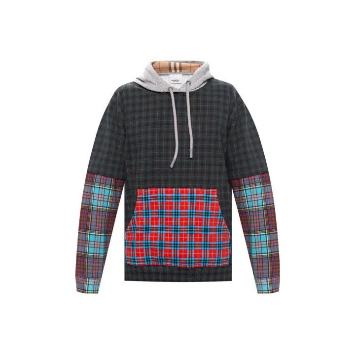 Burberry Burberry Color Blocked Plaid Hoodie Size US M / EU 48-50 / 2 - 1 Thumbnail