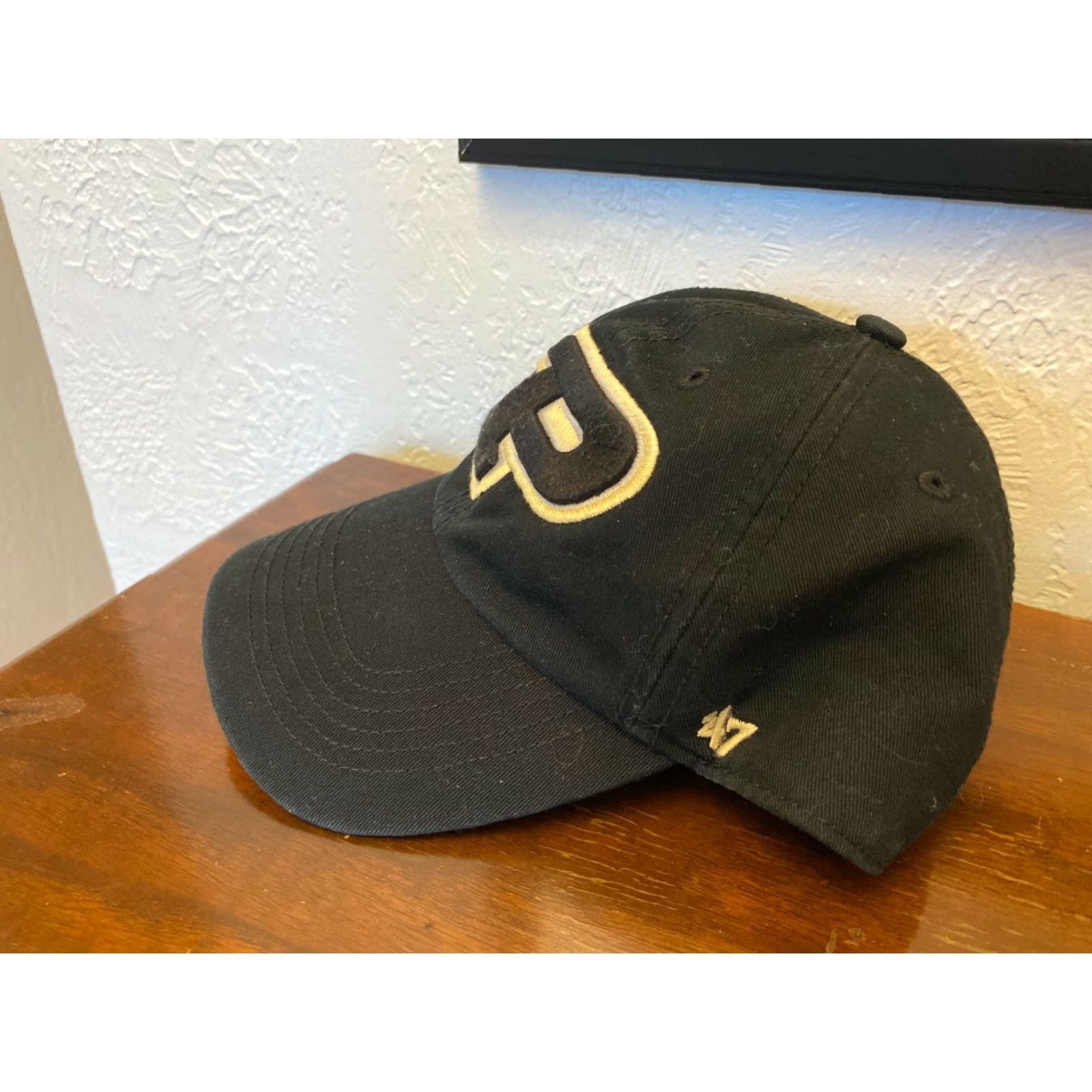 47 Purdue University 47 Brand Hat Black Fitted Size Small Franchise Casual Dad Men Baseball Cap University Stretch 47 Mens Black Small Size ONE SIZE - 2 Thumbnail