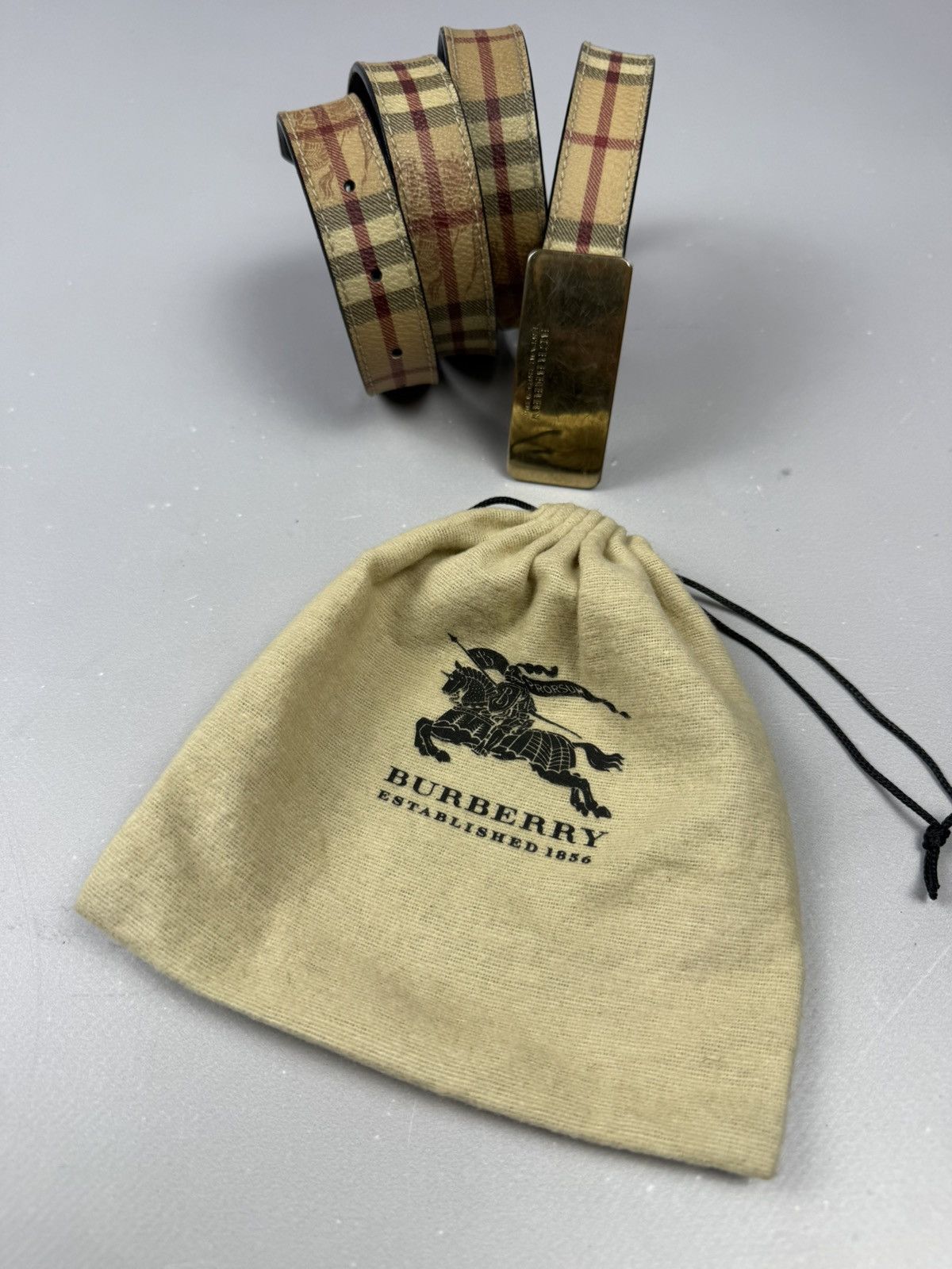 Burberry Burberry belt classic monogram novacheck unisex size 105cm Size ONE SIZE - 2 Thumbnail