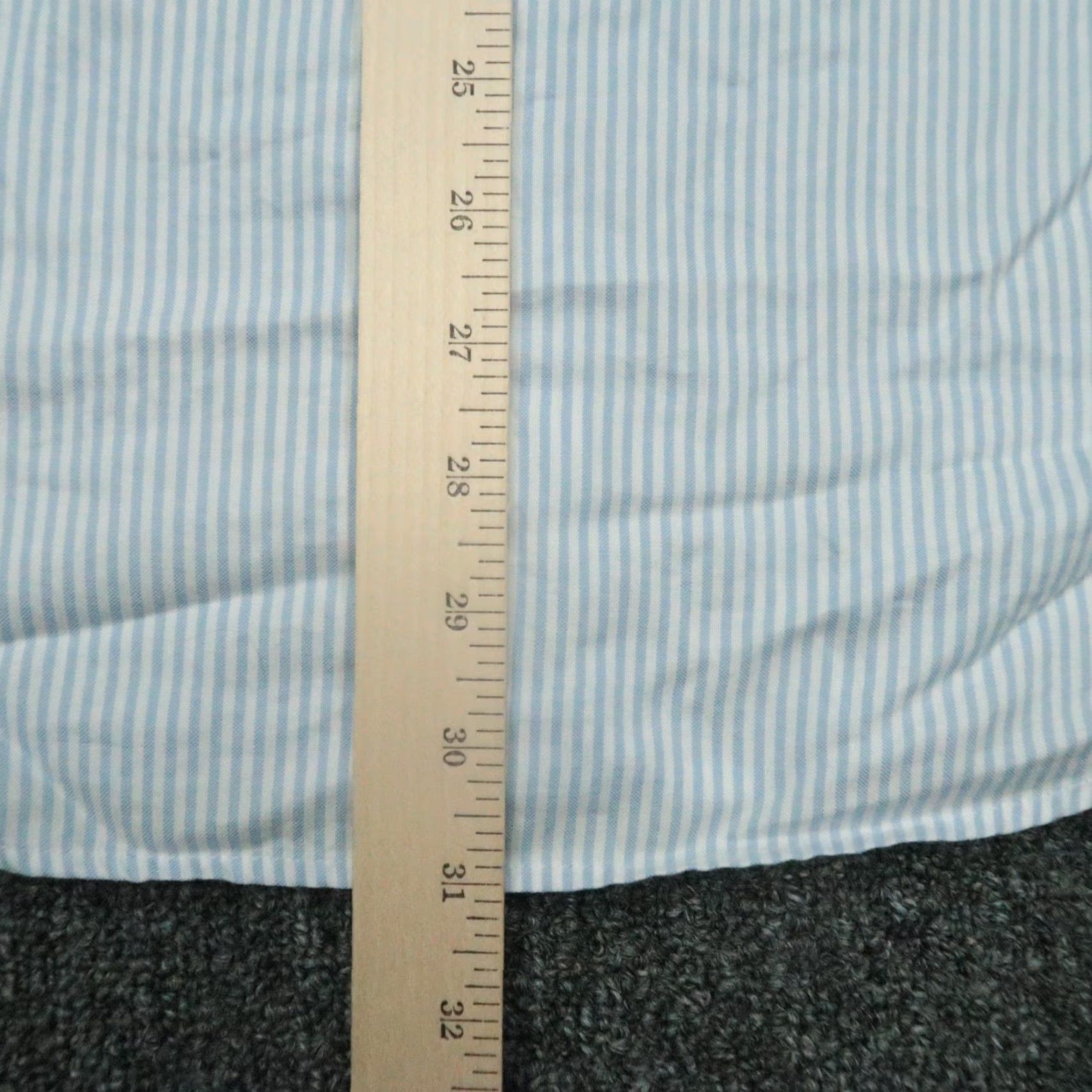 Suitsupply Suitsupply Shirt Mens XL Blue Striped Cotton Mandarin Collar Slim Size US XL / EU 56 / 4 - 7 Thumbnail