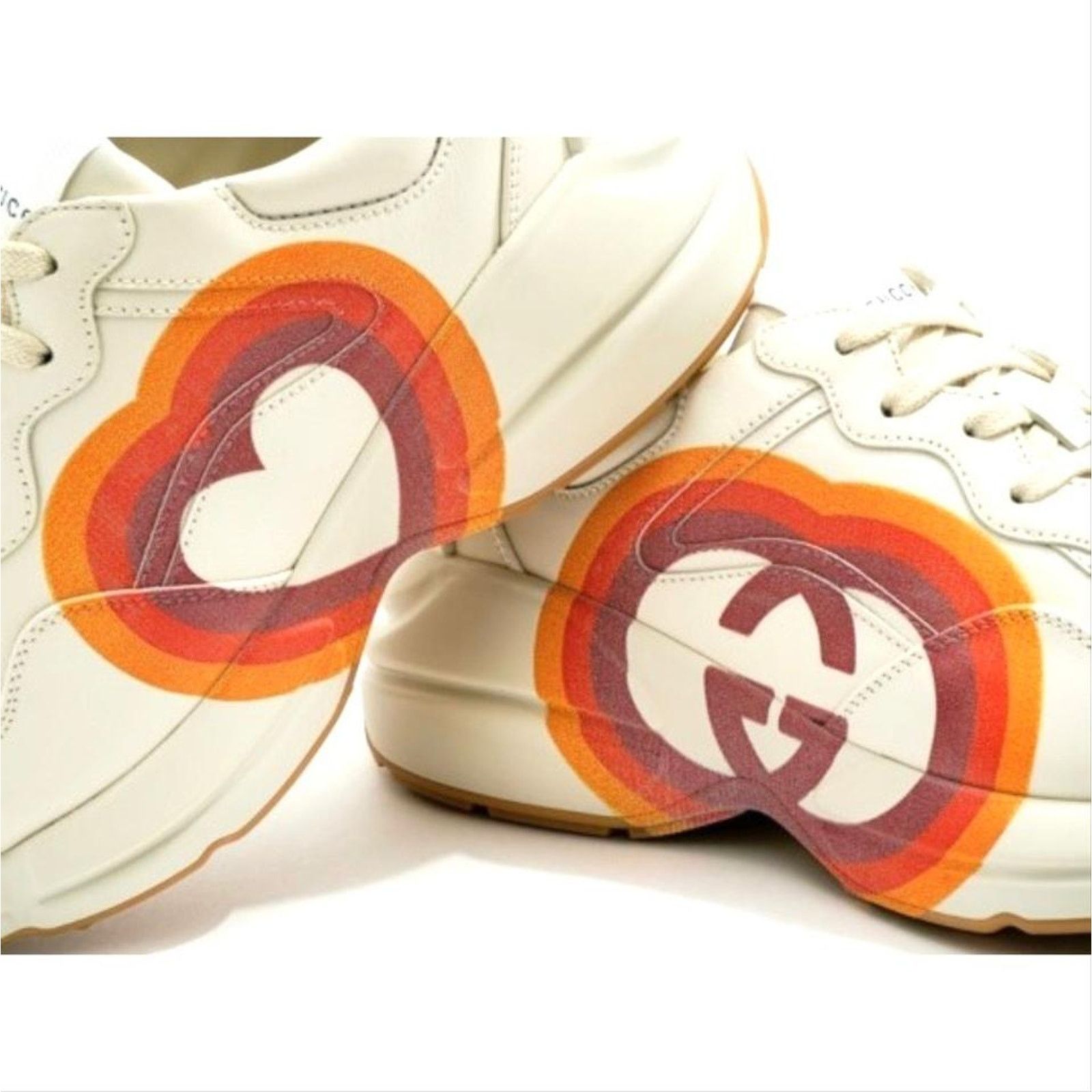 Gucci GUCCI Rhyton GG logo leather sneakers Size US 6 / IT 36 - 2 Thumbnail