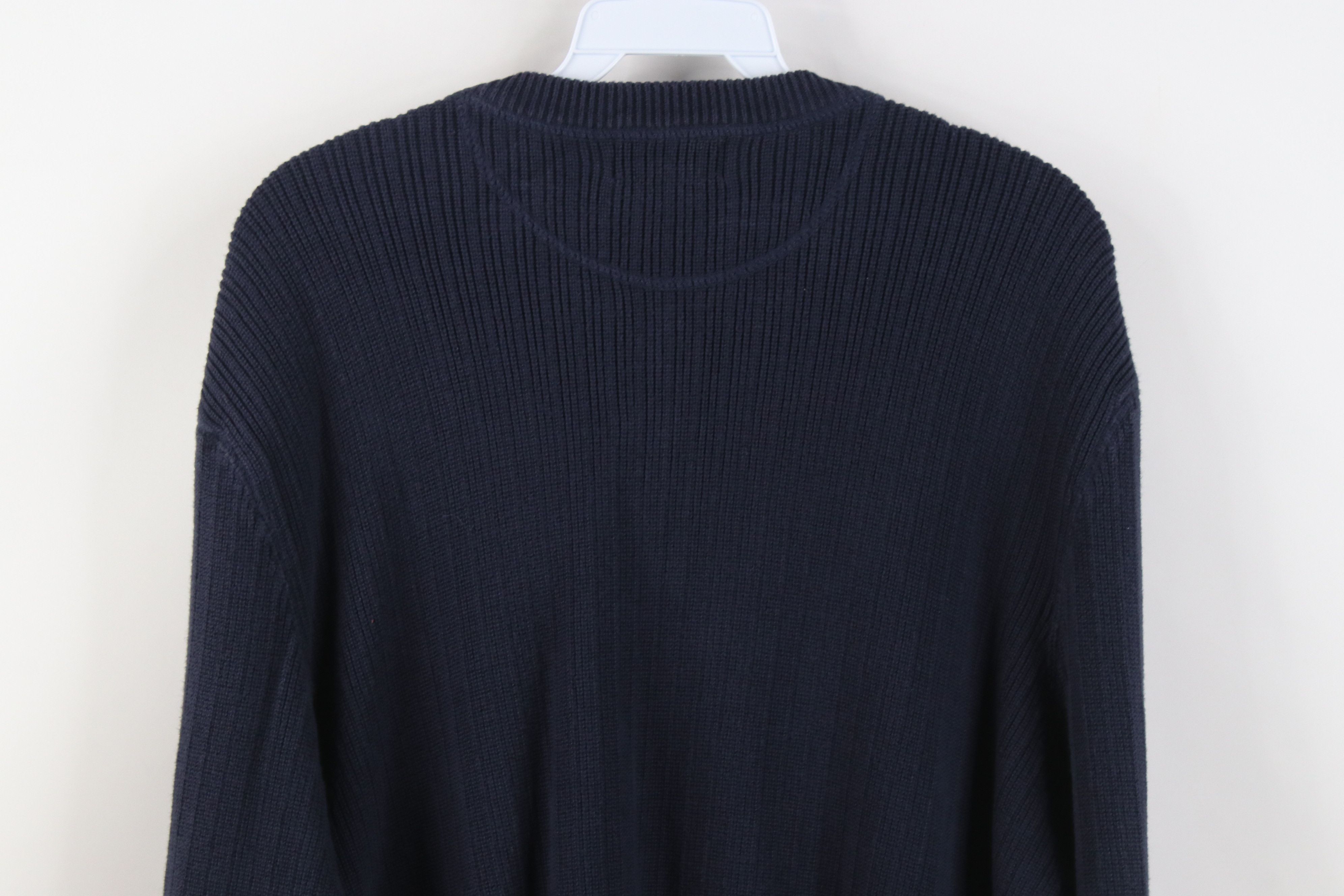 Eddie Bauer Vintage 90s Y2K Eddie Bauer Ribbed Knit Henley Sweater Blue Size US XL / EU 56 / 4 - 11 Thumbnail