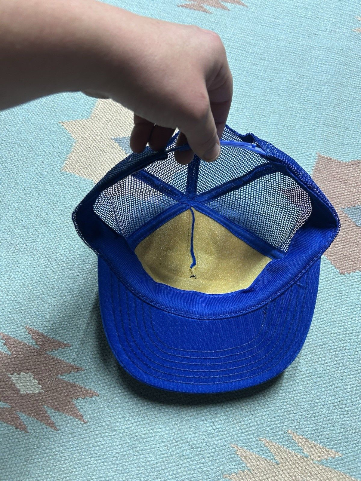 Vintage Vintage 80s trucker hat wick buildings systems blue made USA Size ONE SIZE - 5 Thumbnail