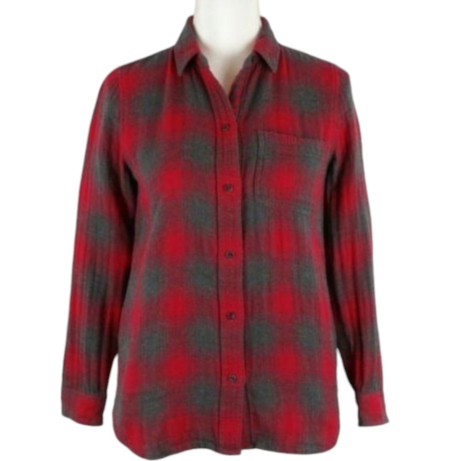 Madewell Madewell Ex-Boyfriend Relaxed fit plaid flannel shirt Medium Size M / US 6-8 / IT 42-44 - 2 Thumbnail