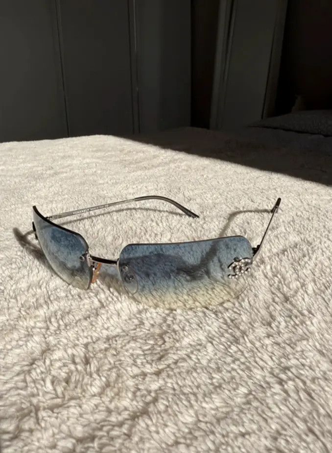 Chanel CHANEL Sunglasses 4017-D Rimless Rhinestone Vintage Size ONE SIZE - 7 Thumbnail