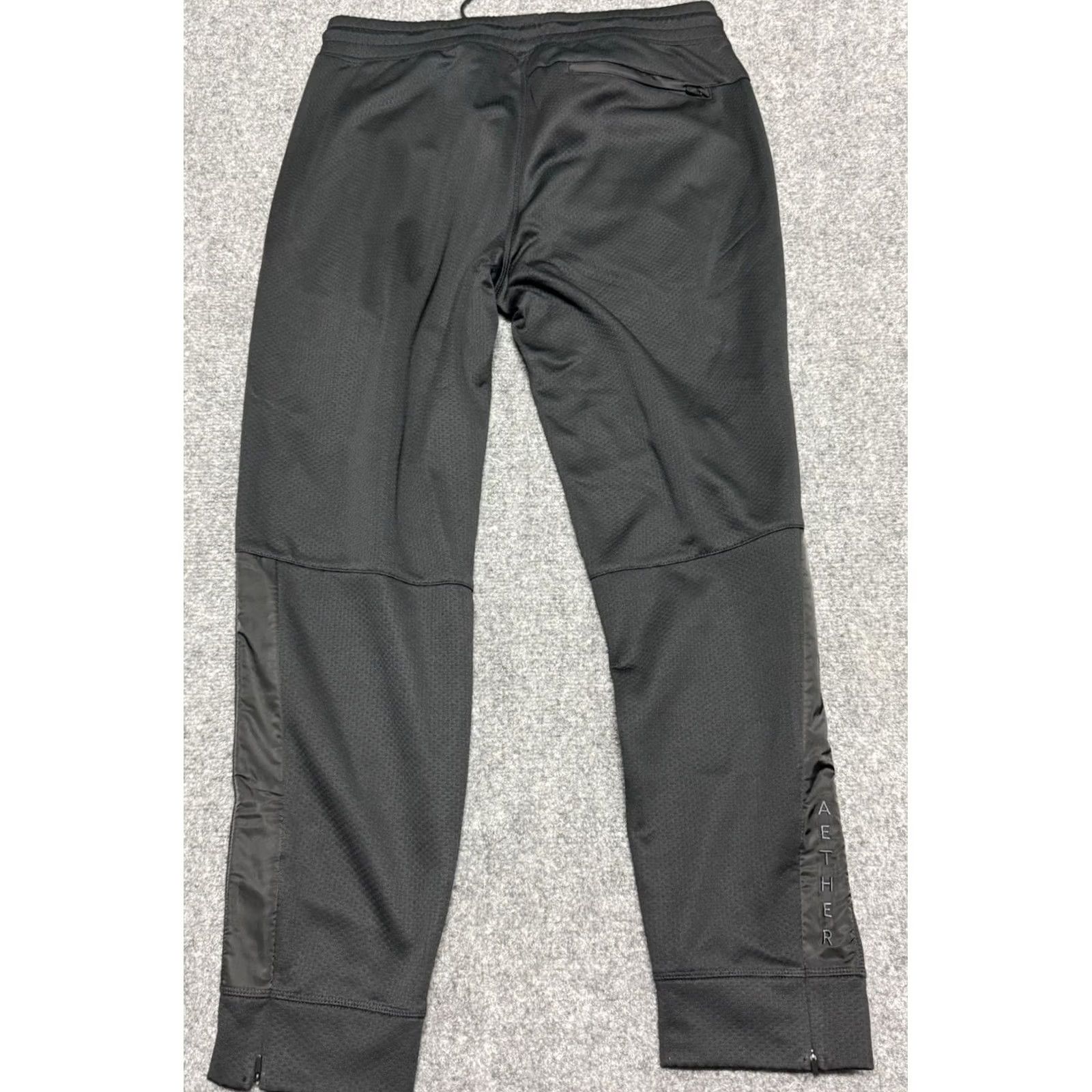 Vintage Aether Mens Pants L Black Jogger Zip Ankle Athletic Running Jogging Regular Style City Sports Size US 33 - 2 Thumbnail
