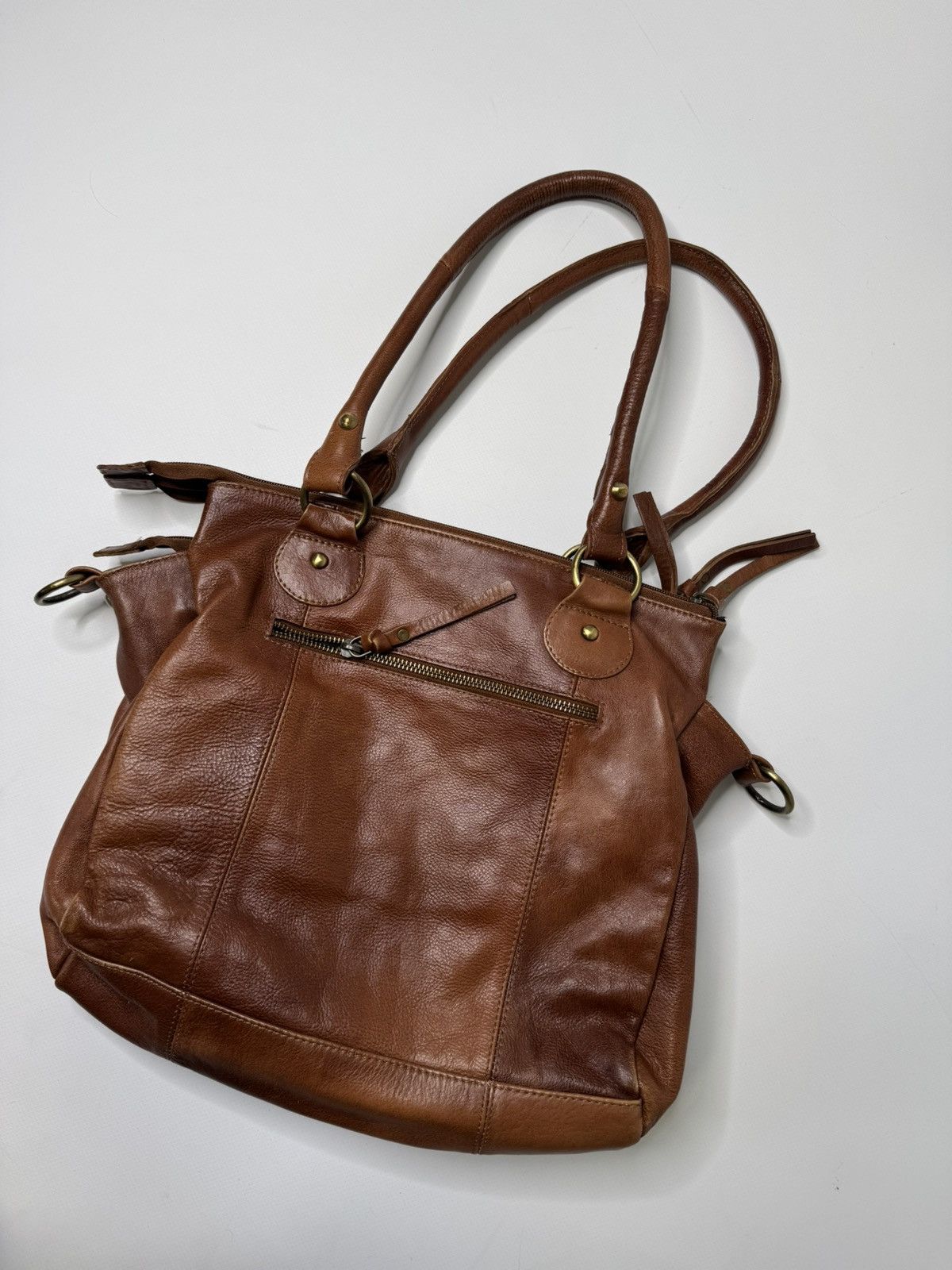 Vintage Vintage leather bag y2k avant garde swag classy retro 90s 00 Size ONE SIZE - 5 Thumbnail