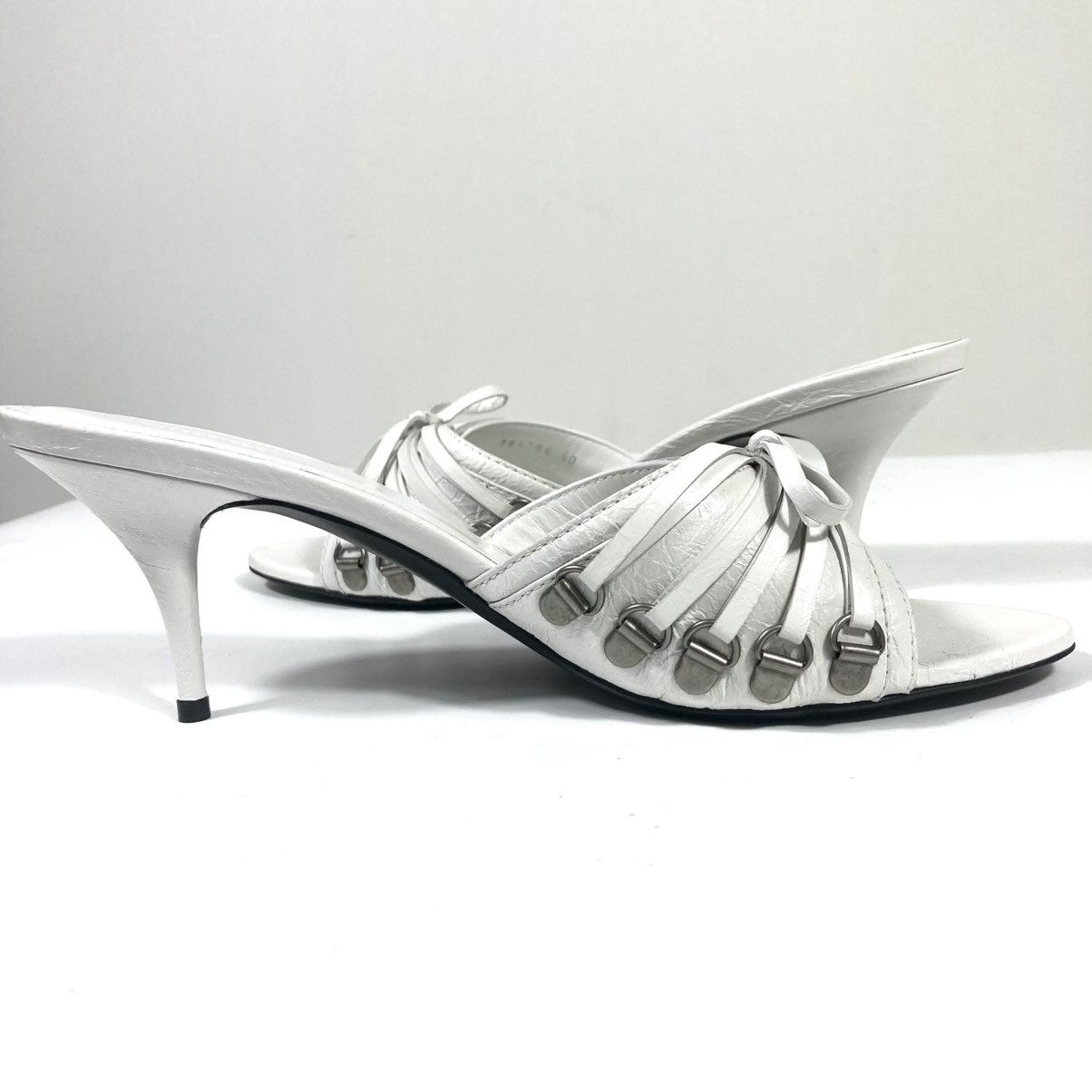 Balenciaga Balenciaga Cagole High Heel Slide Sandals Optic White 40 Size US 10 / IT 40 - 14 Thumbnail
