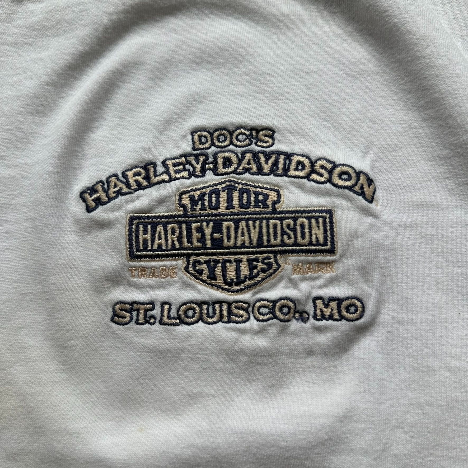 Harley Davidson Vintage Y2K Harley St. Louis Missouri T-Shirt White Embroide Size US XL / EU 56 / 4 - 2 Thumbnail