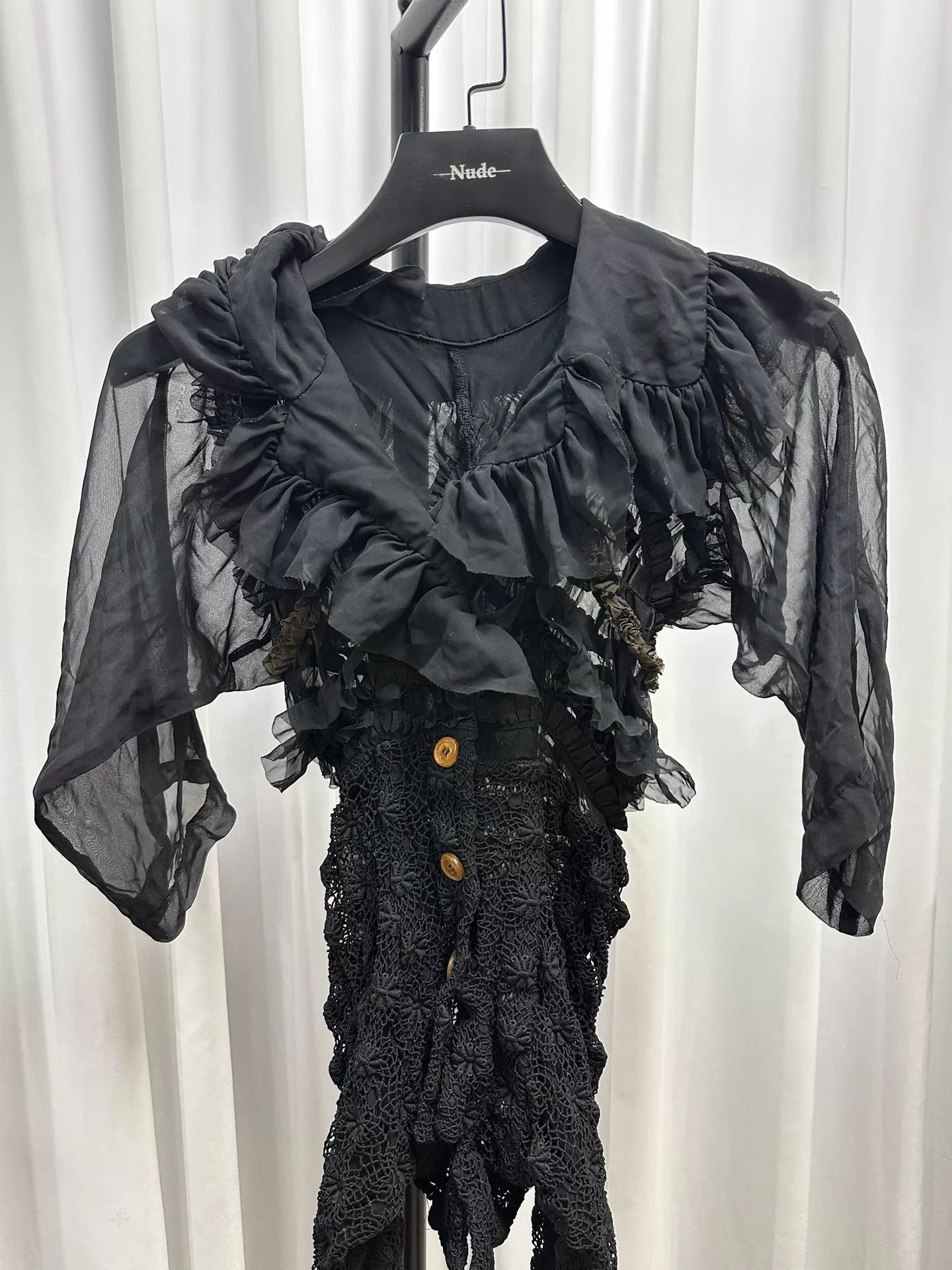 Comme des Garcons Comme des Garcons 2005aw GhostBride Black Lace 2-Way S Size S / US 4 / IT 40 - 7 Thumbnail