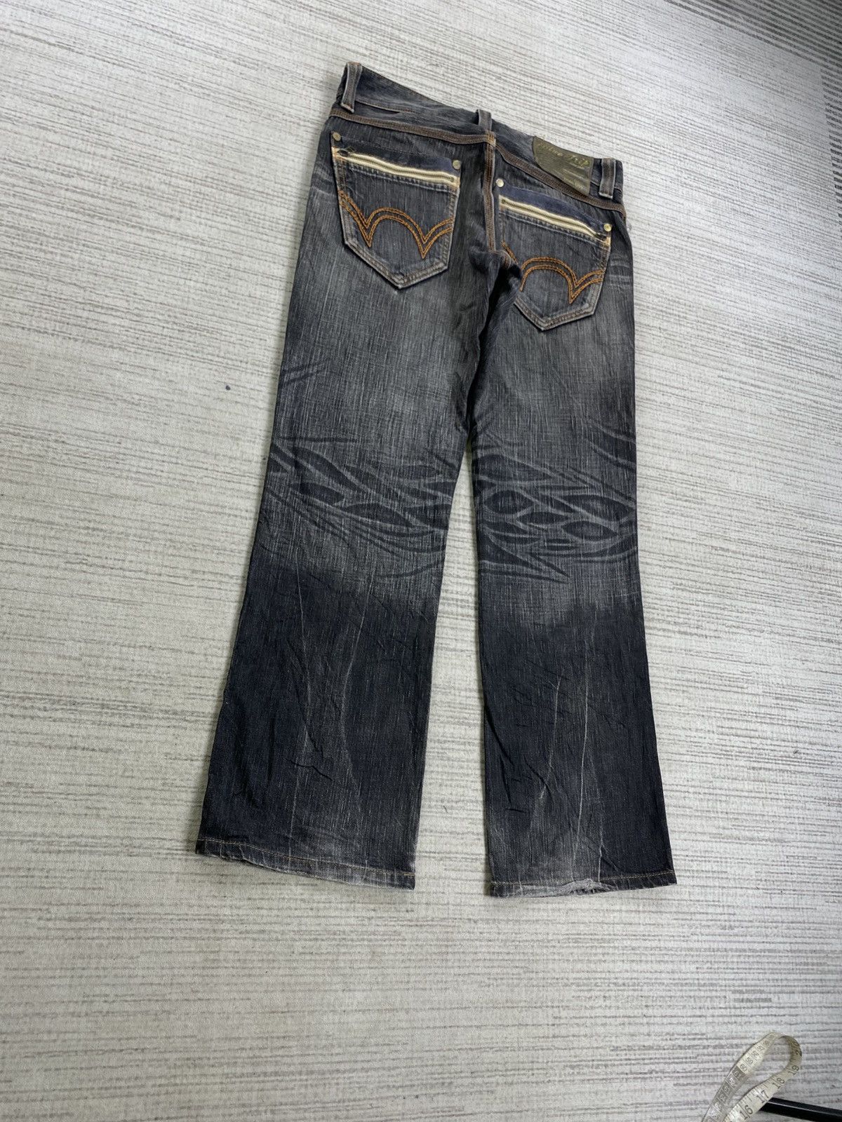 Edwin Vintage Edwin Flared Ash Grey Denim Jeans Size US 34 / EU 50 - 6 Thumbnail