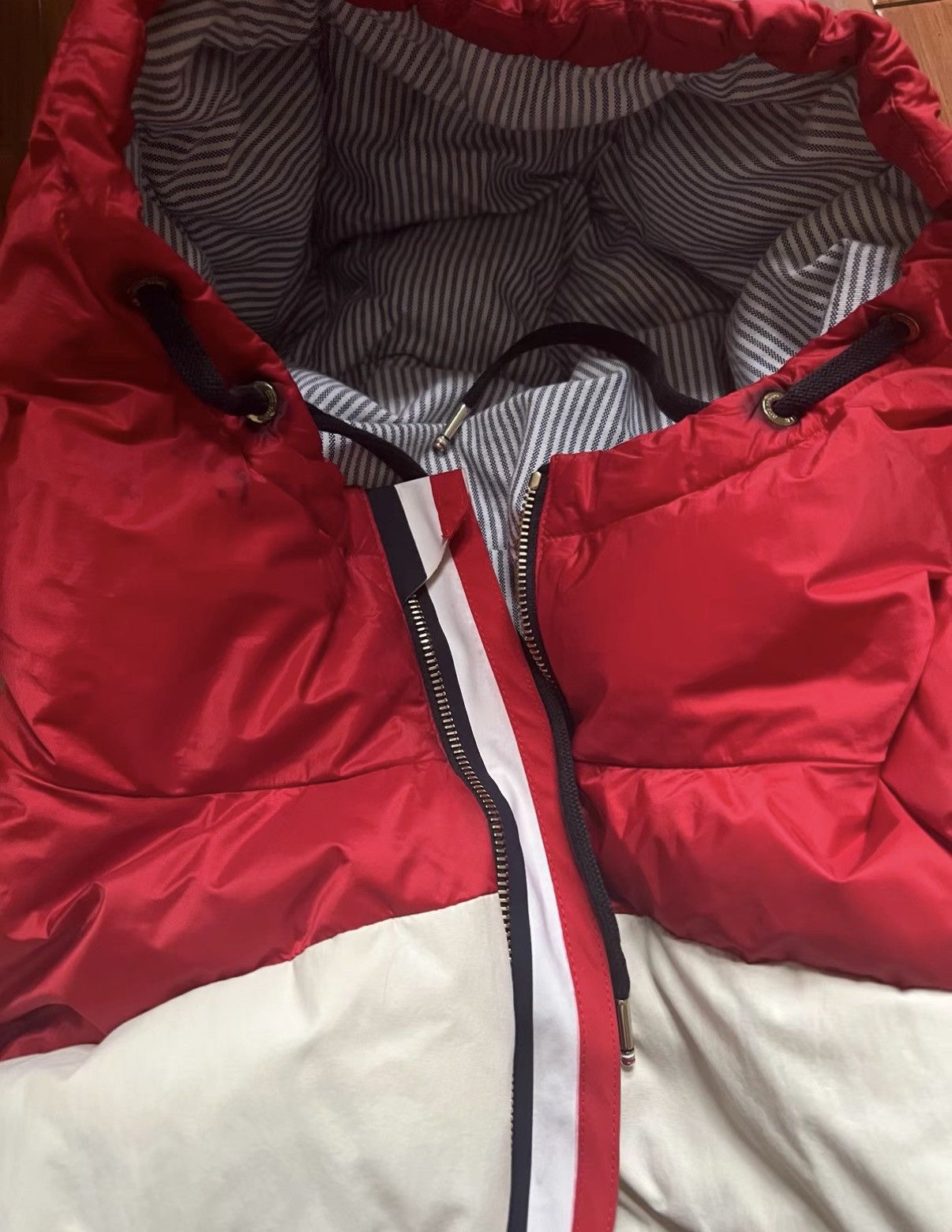 Moncler Moncler x Thom Browne Hooded Down Jacket with Arm Logo J16 Size US M / EU 48-50 / 2 - 9 Thumbnail