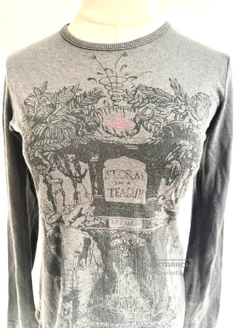 Vivienne Westwood Vivienne Westwood Grey Printed Saturn Underwear Top T-Shir Size S / US 4 / IT 40 - 2 Thumbnail