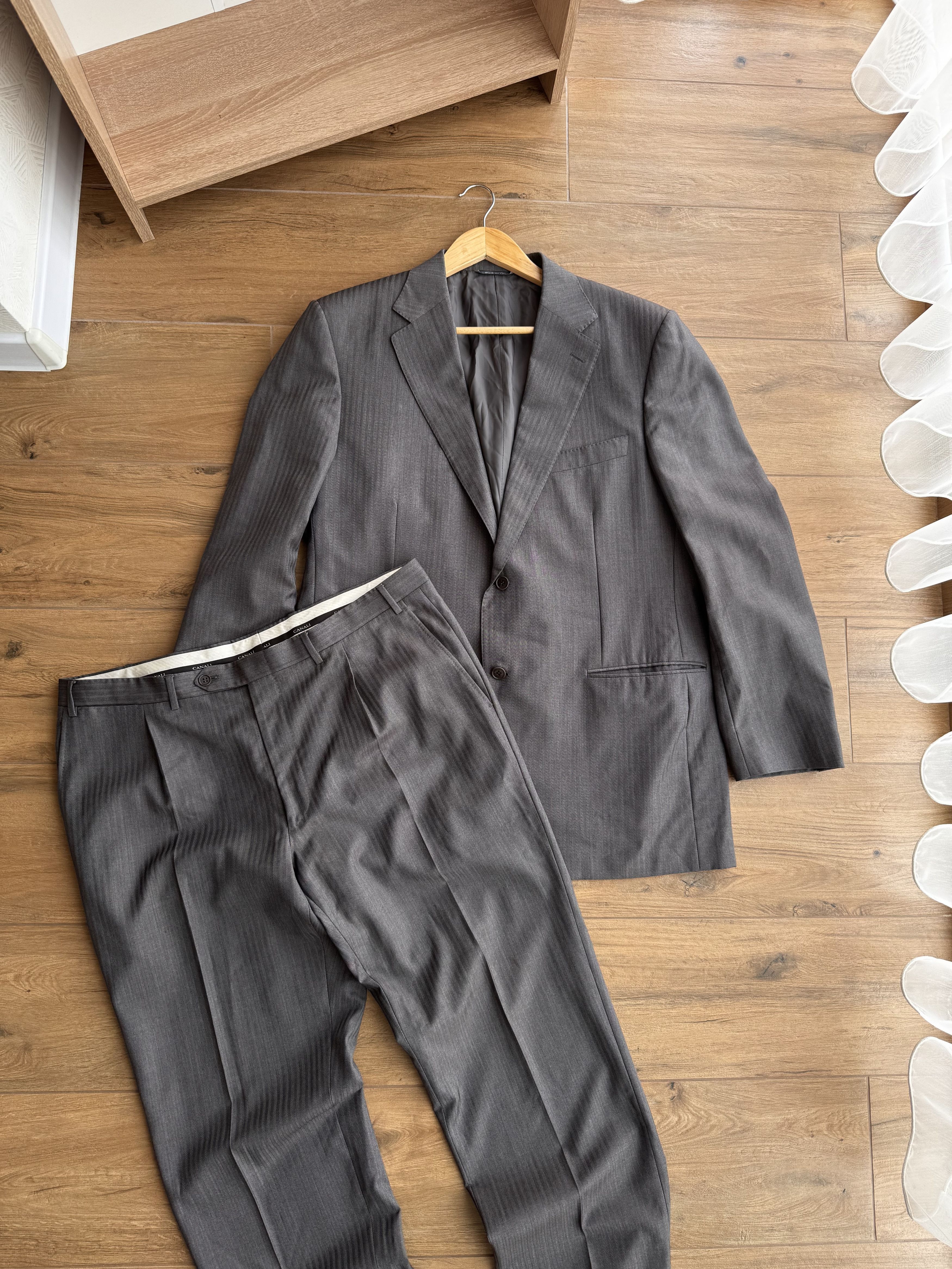 Canali × Vintage Vintage Canali Covela Luxury Pure Wool Formal Suit Size 56R Size 54R - 3 Thumbnail