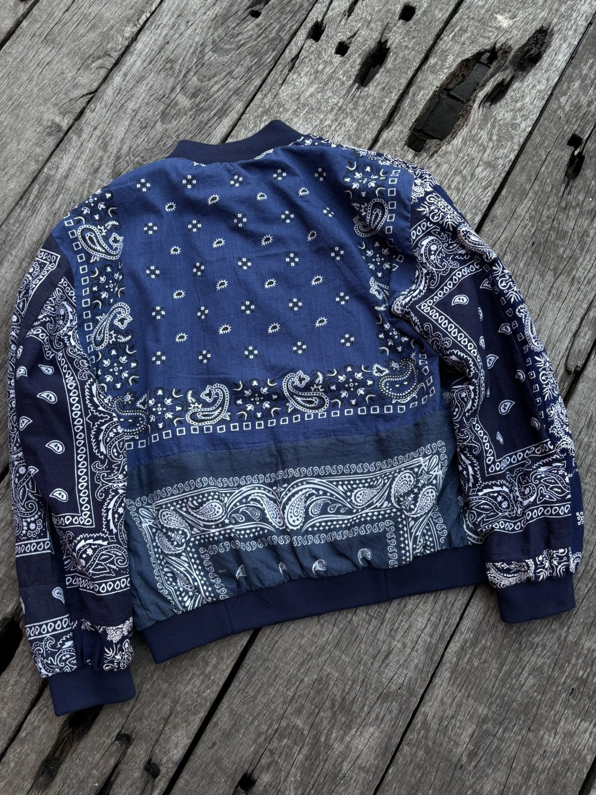 Handmade Bandana Navy Custom Made Jacket Size US L / EU 52-54 / 3 - 3 Thumbnail