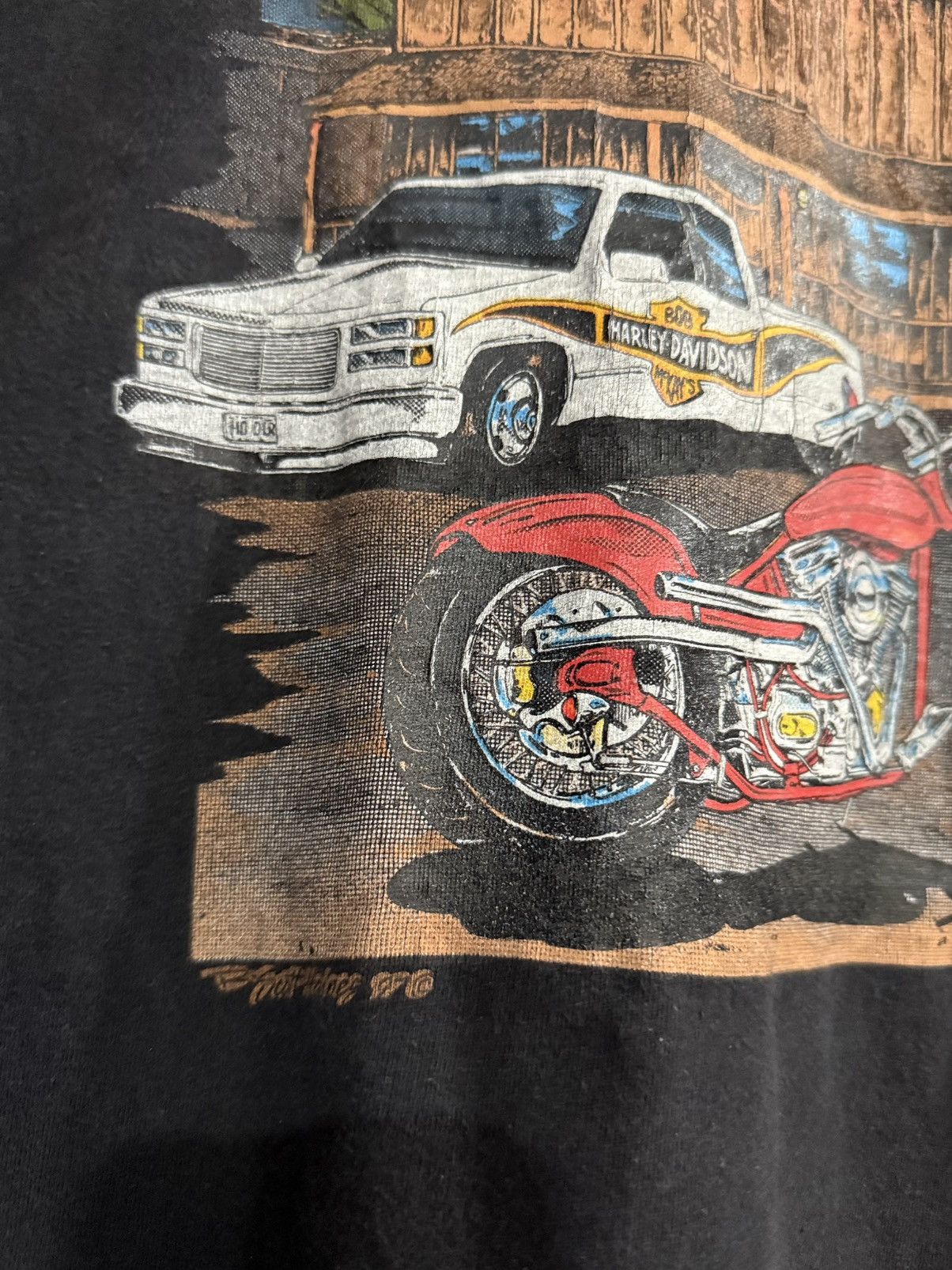 Vintage Vintage 90s Harley davidson McKays Shollow Lake Pocket Faded Size US XXL / EU 58 / 5 - 4 Thumbnail