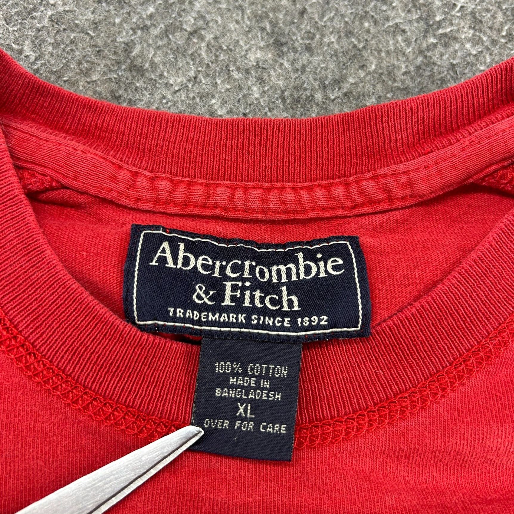 Abercrombie & Fitch VINTAGE Abercrombie & Fitch Shirt Mens XL Red Long Sleeve Crew Neck 90s Size US XL / EU 56 / 4 - 4 Thumbnail