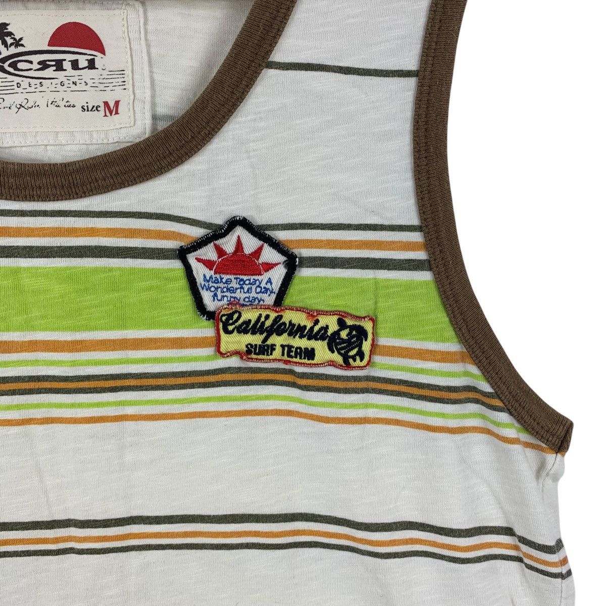 Vintage Vintage CRU DESIGN SURF California Team Striped Tank Top Size US M / EU 48-50 / 2 - 4 Thumbnail