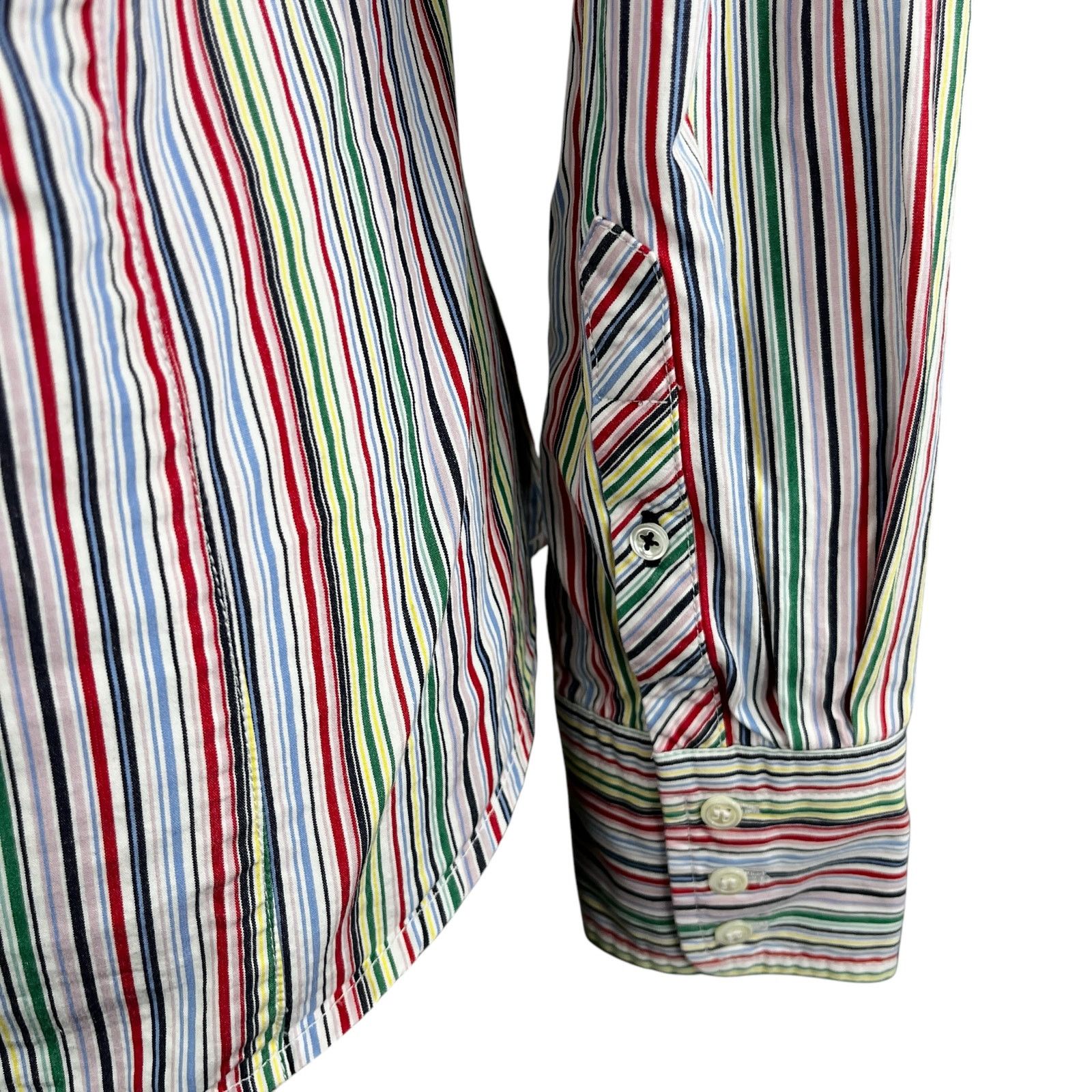 J.Crew J Crew Vintage Button Down Rainbow Stripes Medium Size M / US 6-8 / IT 42-44 - 7 Thumbnail