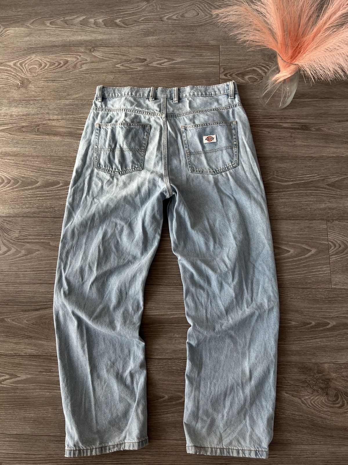 Dickies × Japanese Brand ‼️Dickies Box Logo Baggy Mom Lite White Denim Jeans‼️ Size US 32 / EU 48 - 2 Thumbnail