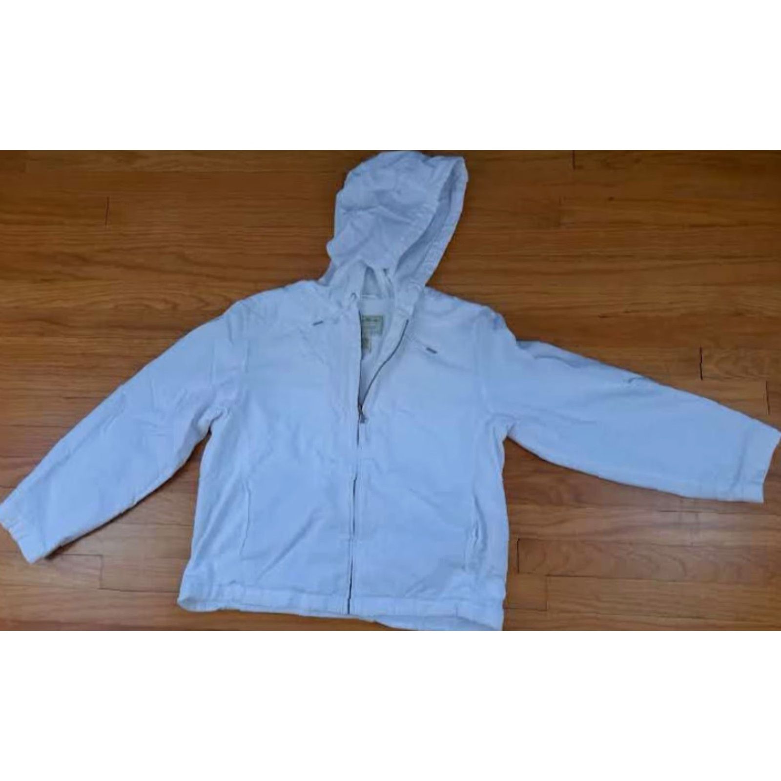 Eddie Bauer Eddie Bauer Woman Full Zip Hoodie Canvas 100% Cotton Large White Beach Hoodie Short Jacket Womens L Size L / US 10 / IT 46 - 4 Thumbnail
