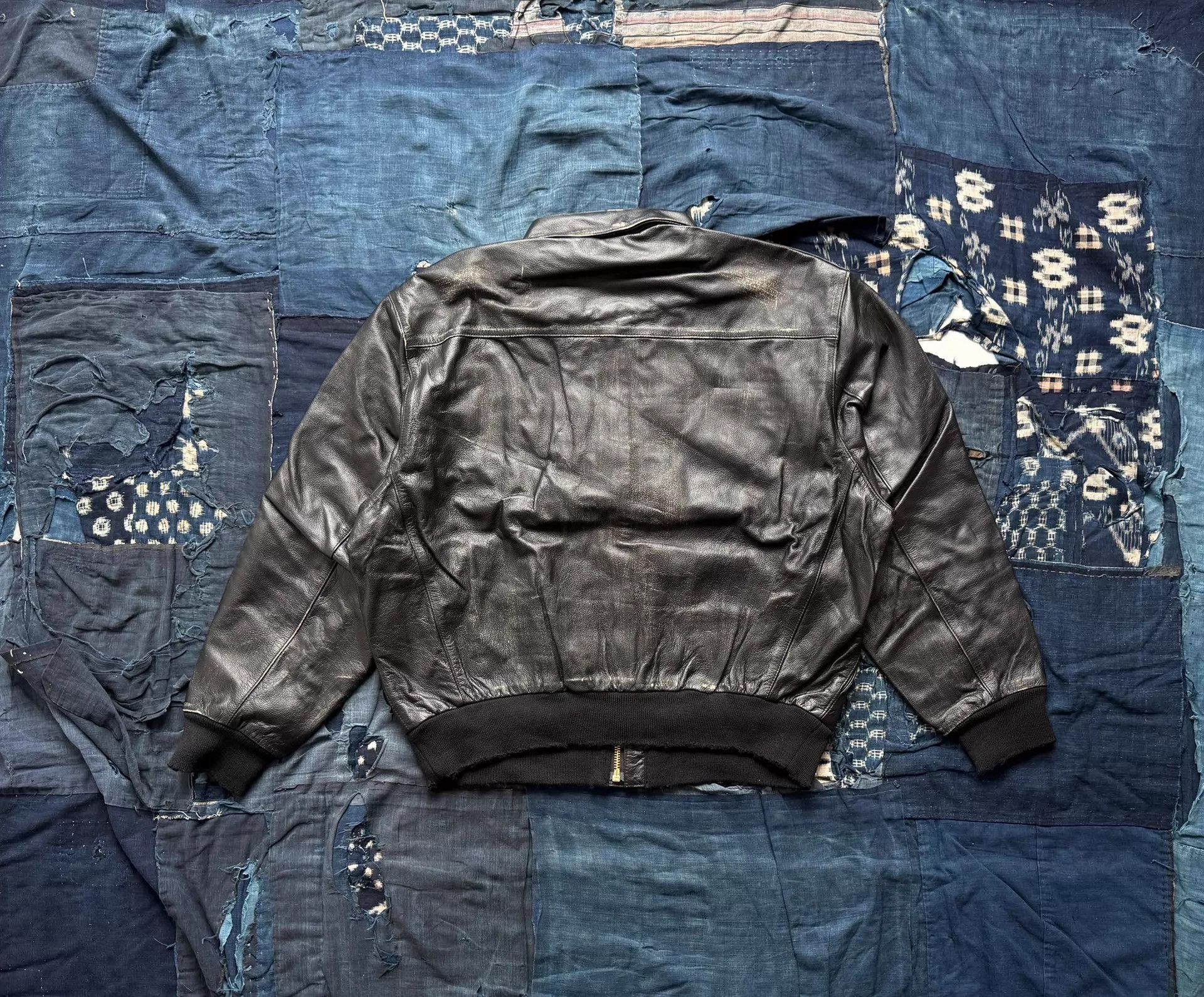 Madness MDNS A2 Cowhide Washed Distressed Aviator Jacket L Black Size US L / EU 52-54 / 3 - 2 Thumbnail