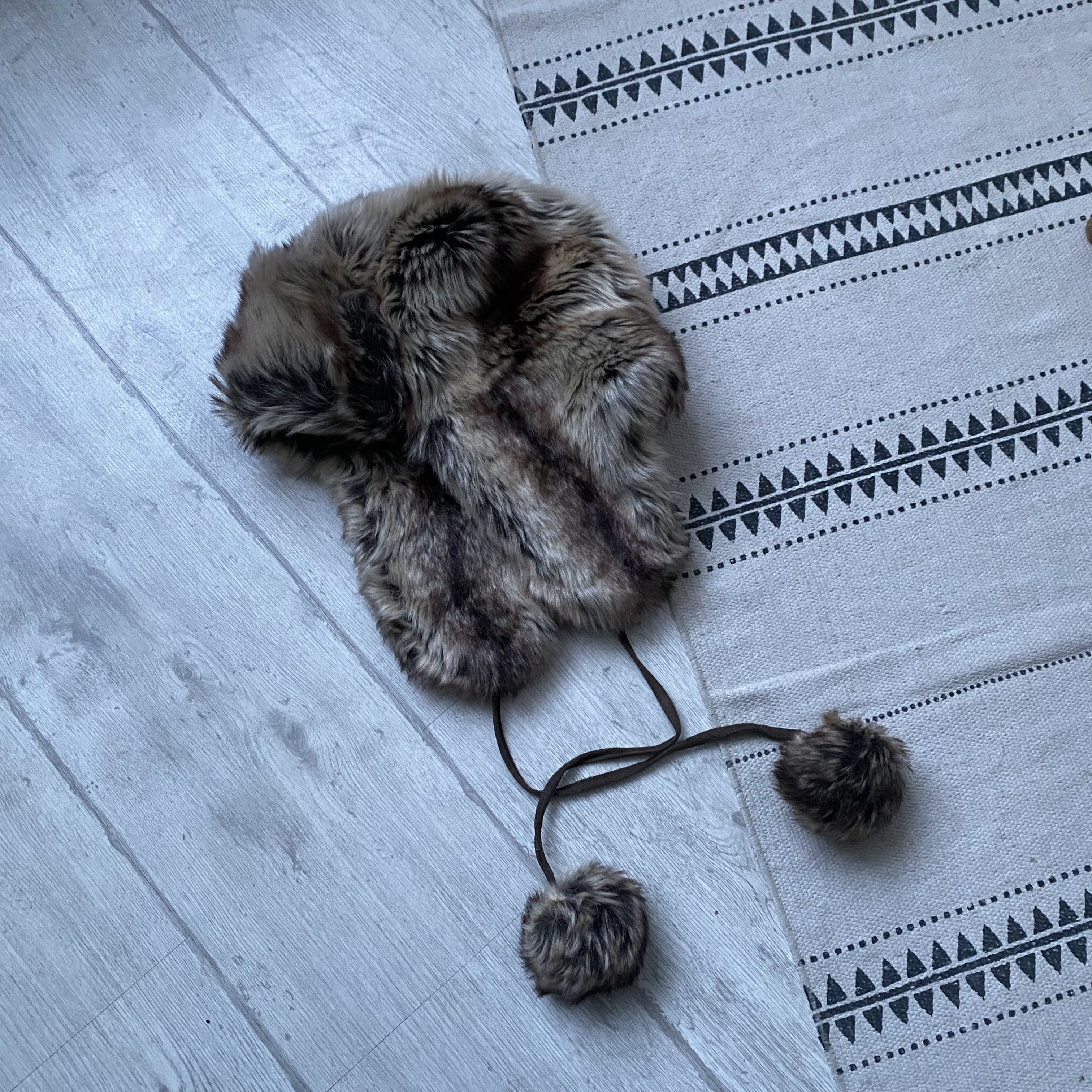 If Six Was Nine Vintage Y2K Japanese Faux Fur Hat Winter Ushanka Size ONE SIZE - 3 Thumbnail