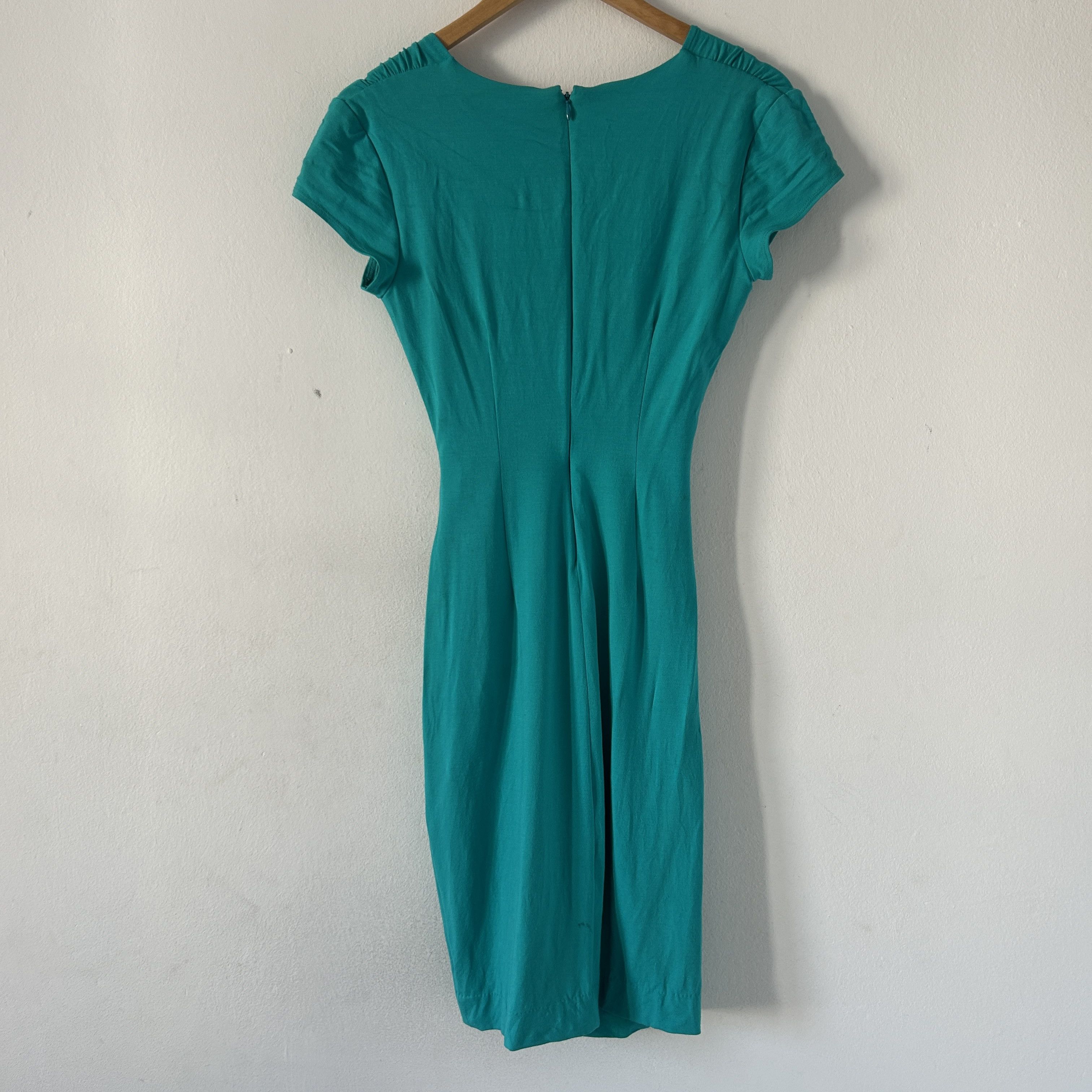 Vintage Vintage 90s CACHE Turquoise Knit Dress Size S / US 4 / IT 40 - 8 Thumbnail