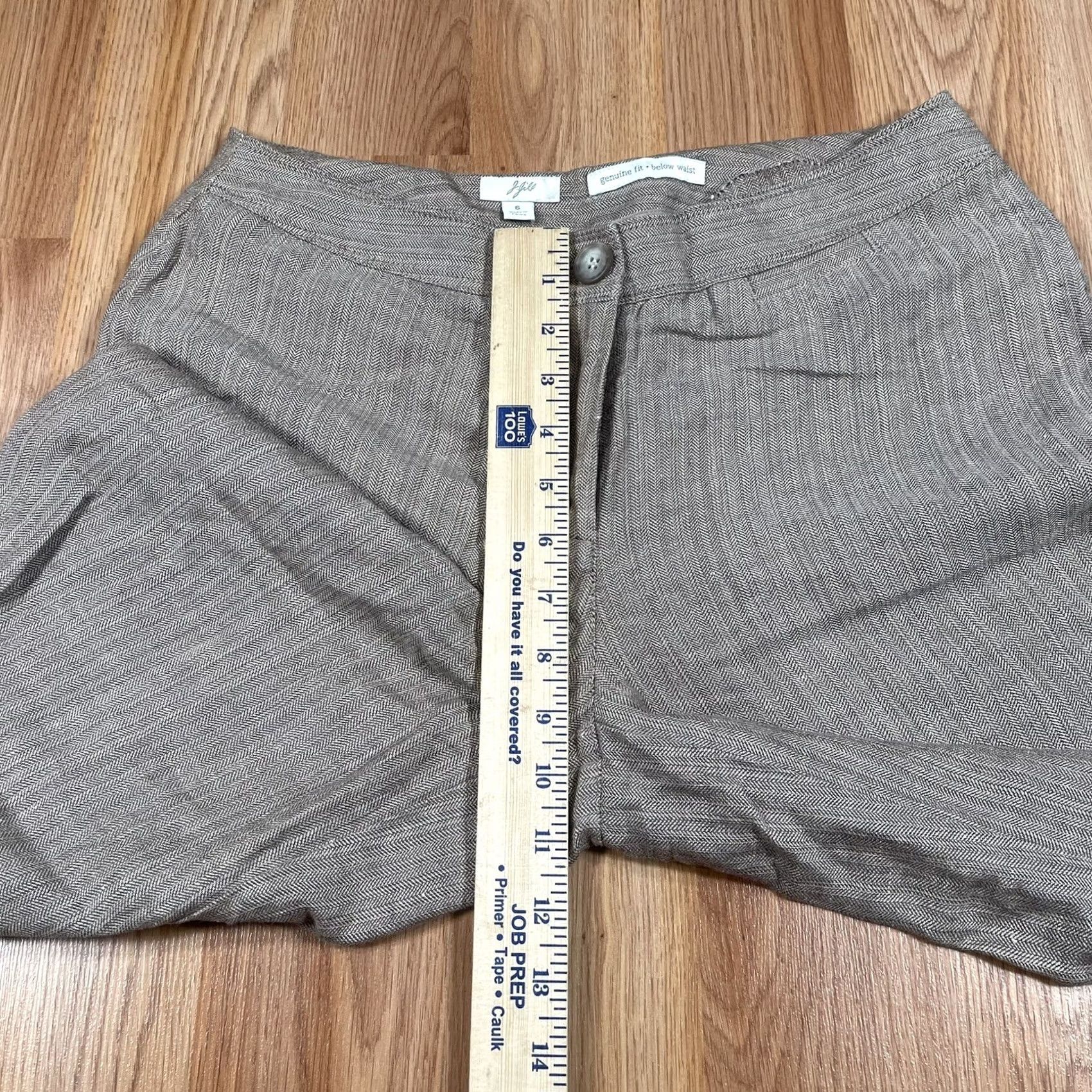 J. Jill J. Jill Pants Womens 6 Beige Linen Blend Straight Leg Below Waist Vintage? No (Follow rules) Size 28" / US 6 / IT 42 - 7 Thumbnail