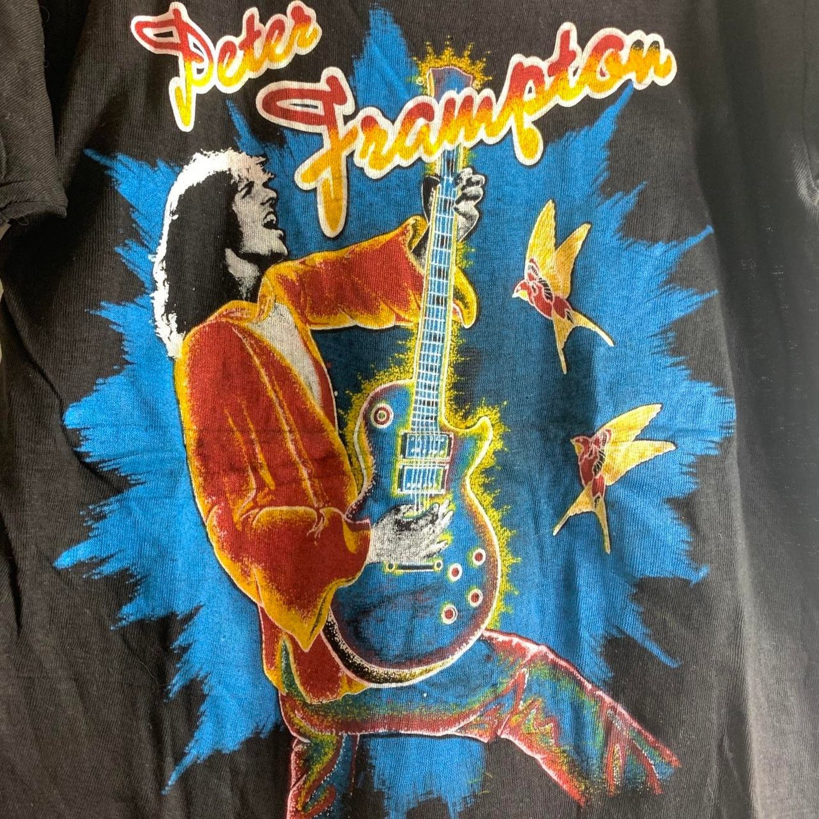 Vintage 1979 PETER FRAMPTON In Concert double sided tee shirt MEDIUM Size US M / EU 48-50 / 2 - 4 Thumbnail