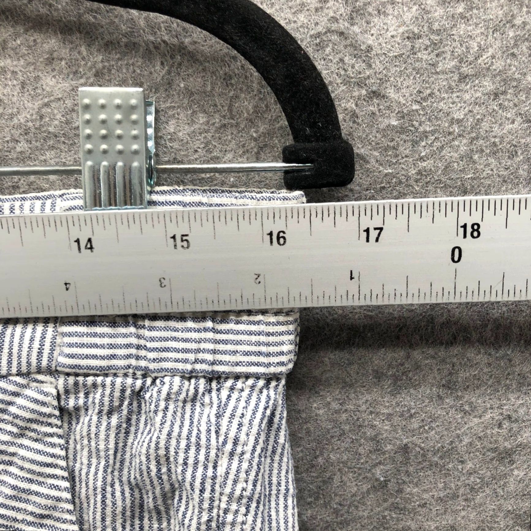 Vintage Artisan NY Cotton Linen Pants Womens 6 Pull On Blue White Stripe Wide Leg Ankle Size 28" / US 6 / IT 42 - 7 Thumbnail