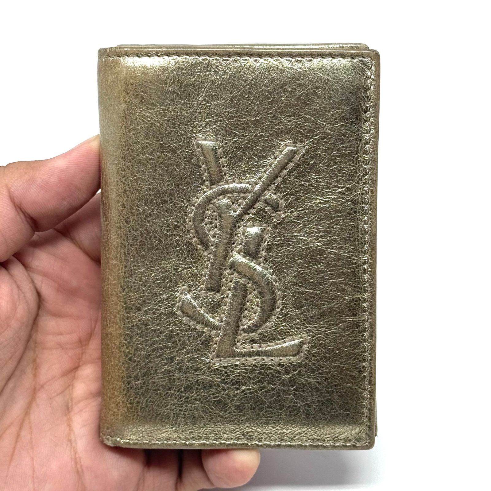 Saint Laurent Paris YSL Golden Bifold Wallet Size ONE SIZE - 3 Thumbnail