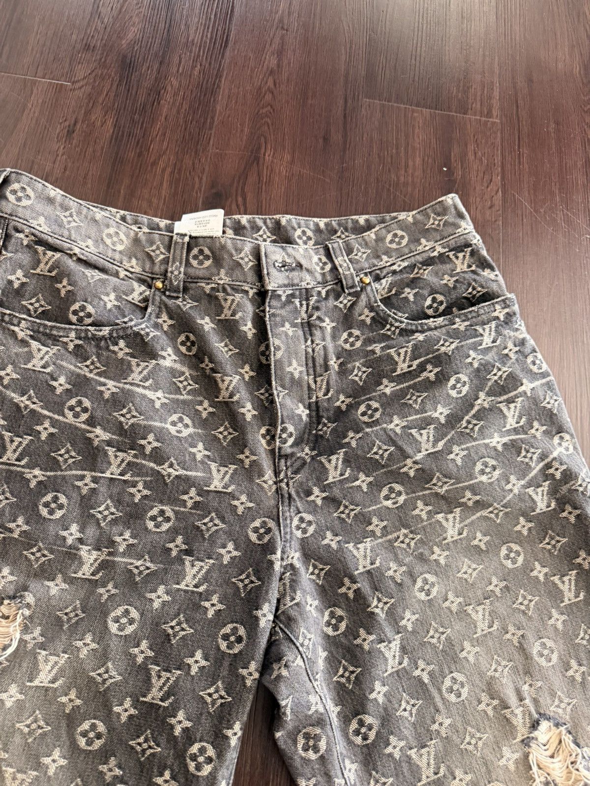 Louis Vuitton Louis Vuitton Monogram Black Denim Size US 33 - 3 Thumbnail