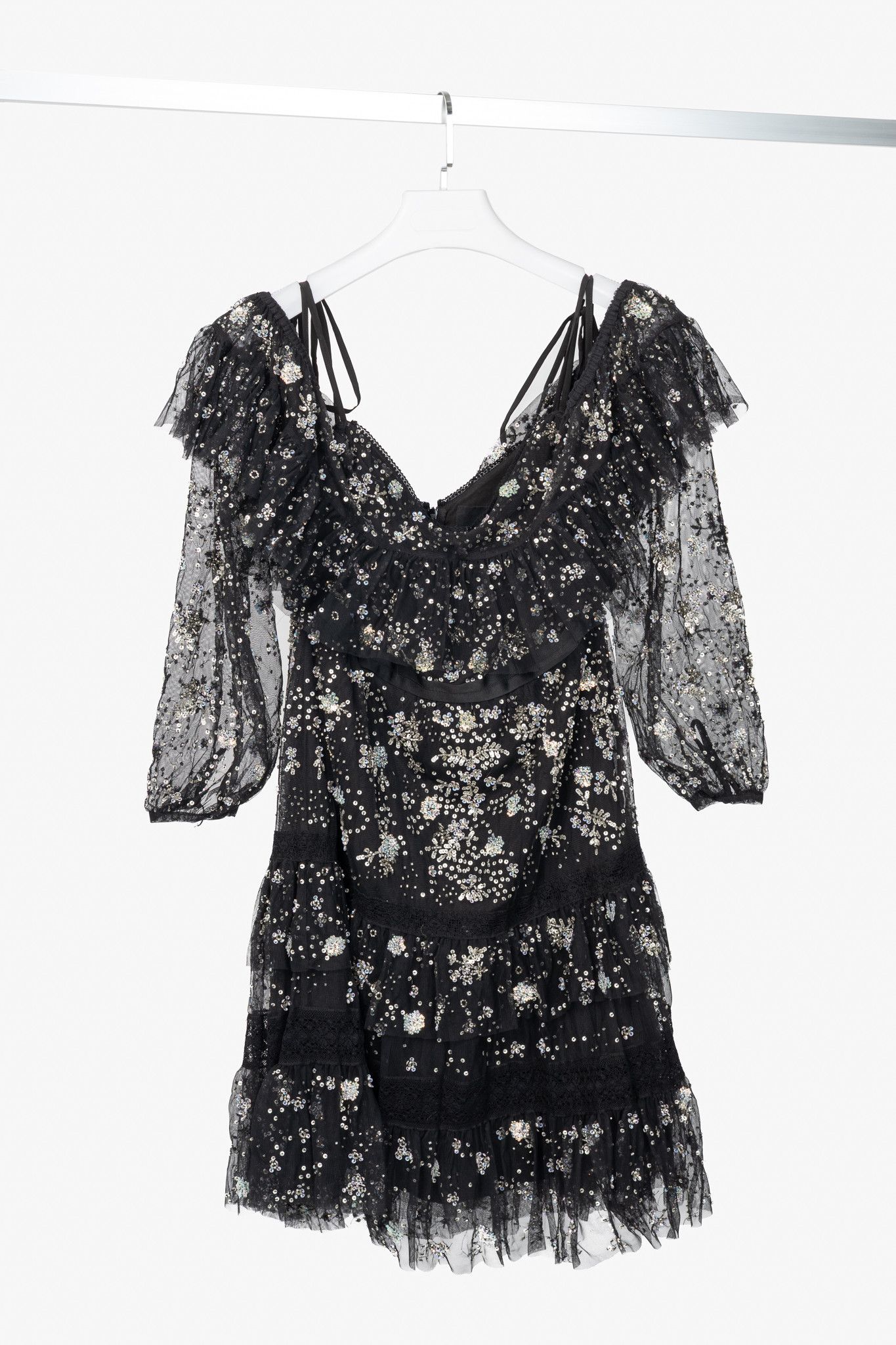 Other Needle & Thread Supernova Ruffle Embellished Dress Size L / US 10 / IT 46 - 1 Thumbnail