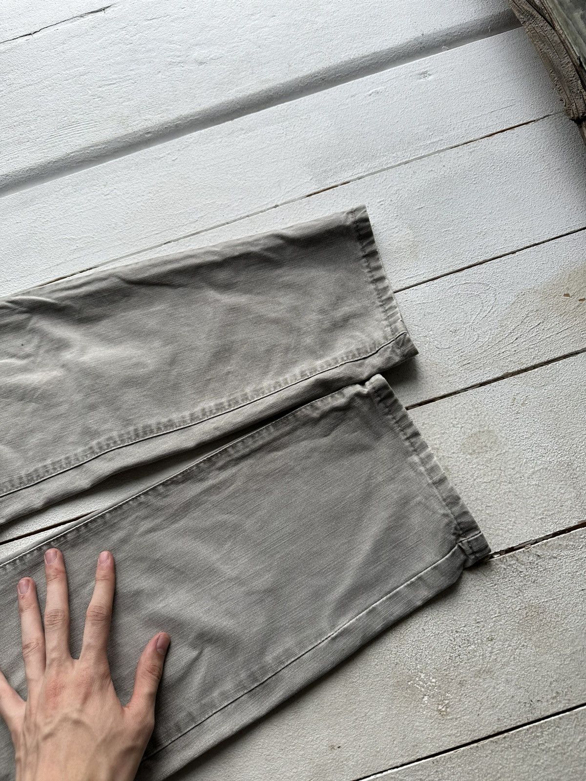 Giorgio Armani VNTG🚨90s Armani Jeans Denim Gray Baggy Mens Pants 30US Size US 32 / EU 48 - 8 Thumbnail