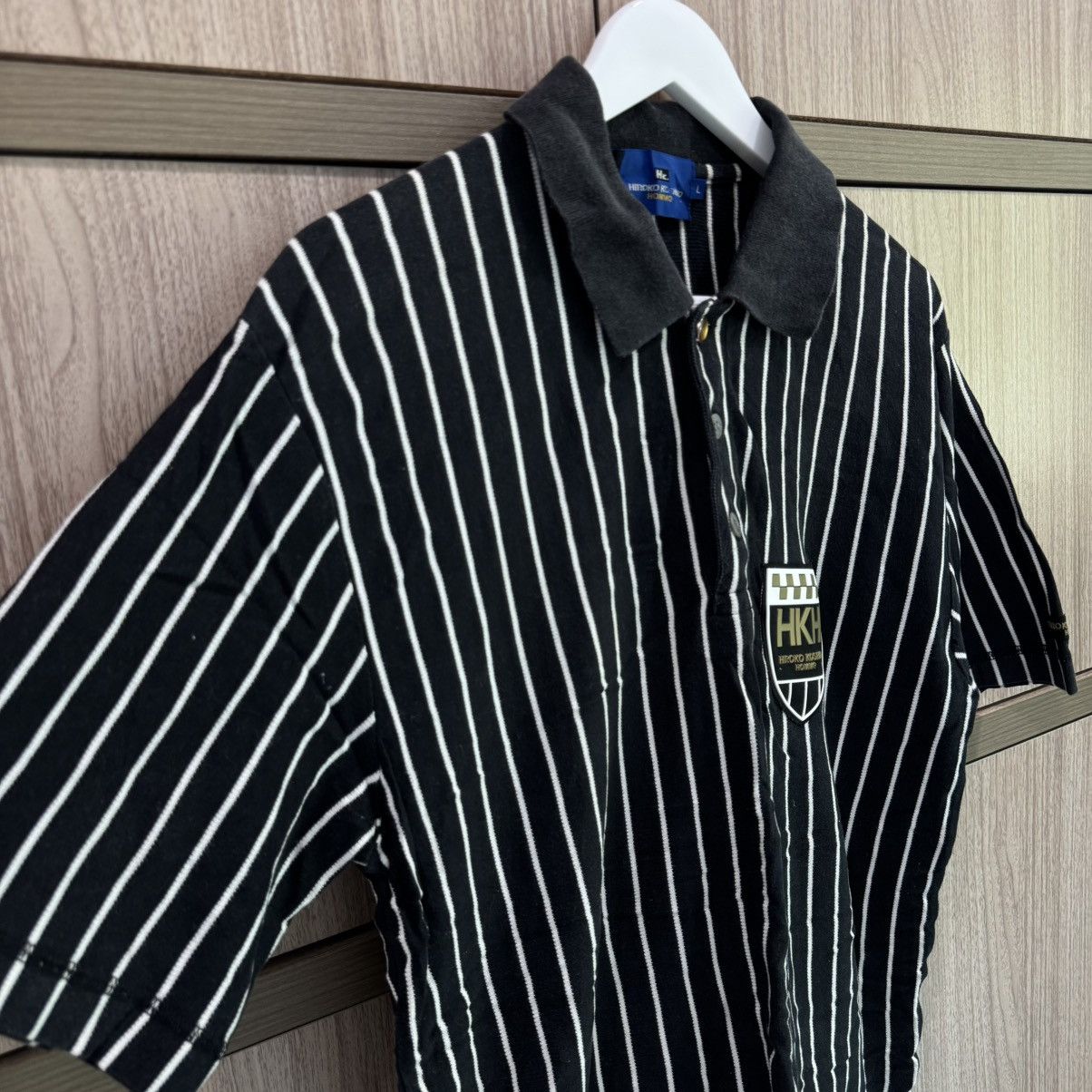 Hiroko Koshino Homme Hiroko Koshino Textured Stripes Polo Shirt Size US M / EU 48-50 / 2 - 3 Thumbnail