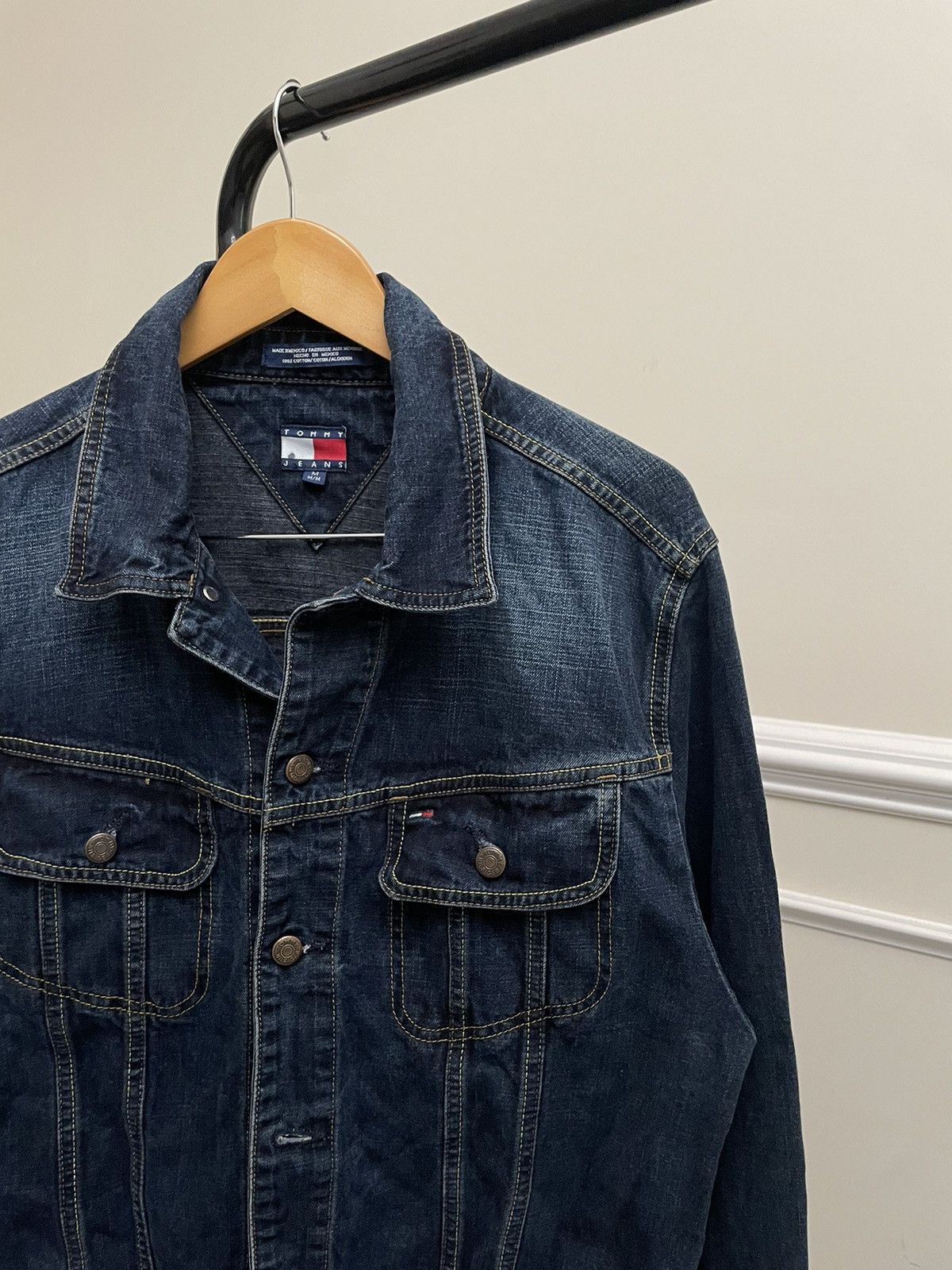 Wrangler Vintage Blue Denim Tommy Hilfiger Trucker Jacket Y2K Levis Size US M / EU 48-50 / 2 - 1 Thumbnail