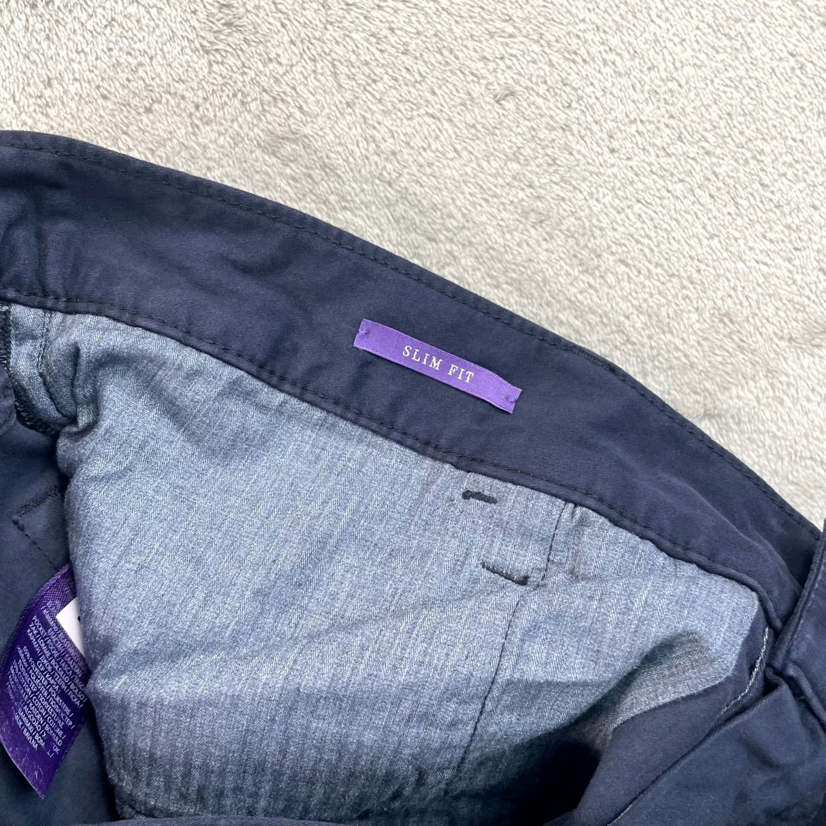 Ralph Lauren Purple Label Ralph Lauren Purple Label Pants Men 38x32 Navy Slim Fit Stretch NWT Chino Flat Front Size 38 Multi-Color Blue Pattern Solid 90s College Preppy Mens Size US 38 / EU 54 - 6 Thumbnail
