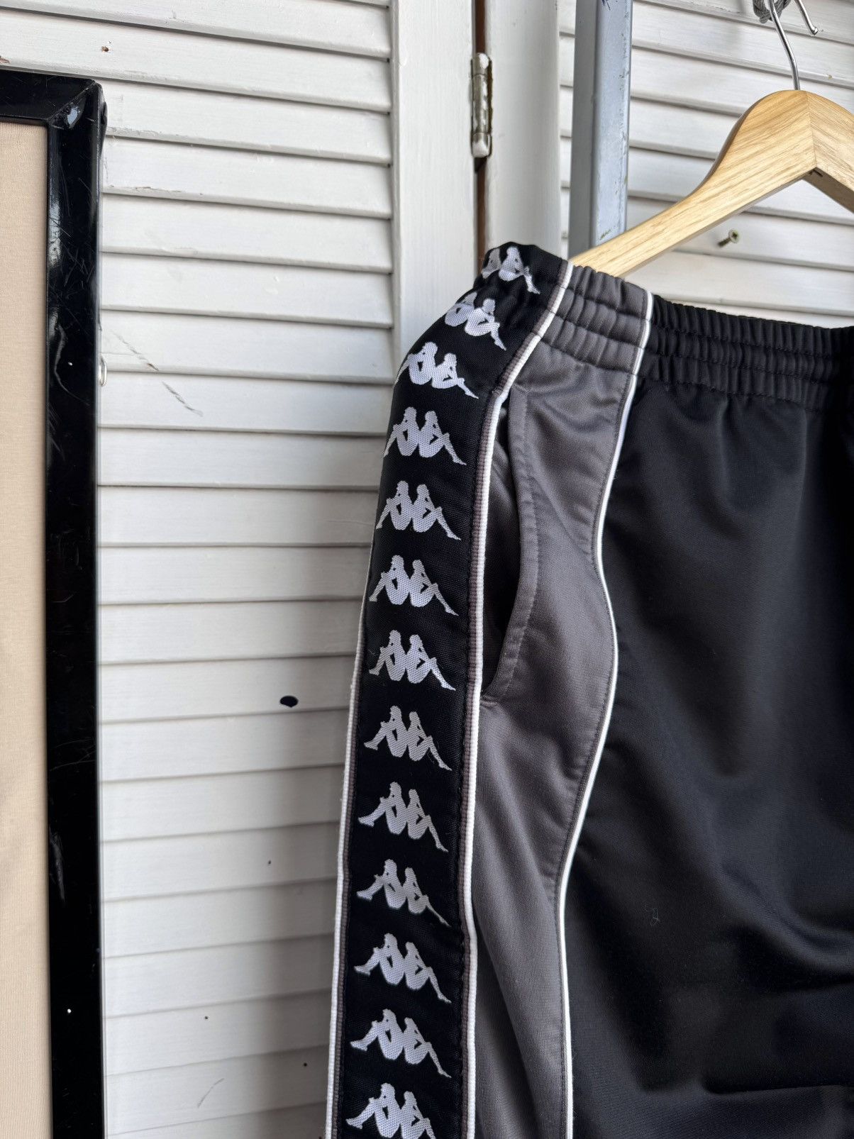Kappa Kappa Banda Track Pants Logo Tape Joggers Monogram Black Y2K Size US 32 / EU 48 - 8 Thumbnail