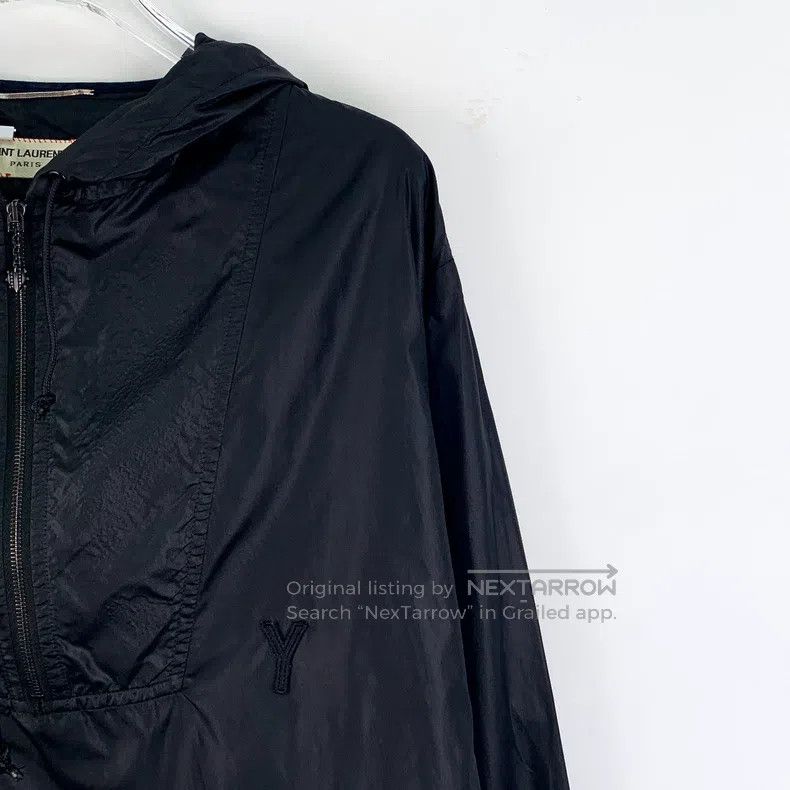 Saint Laurent Paris Saint Laurent Paris Black Letter Embroidered Hooded Half Z Size US S / EU 44-46 / 1 - 3 Thumbnail