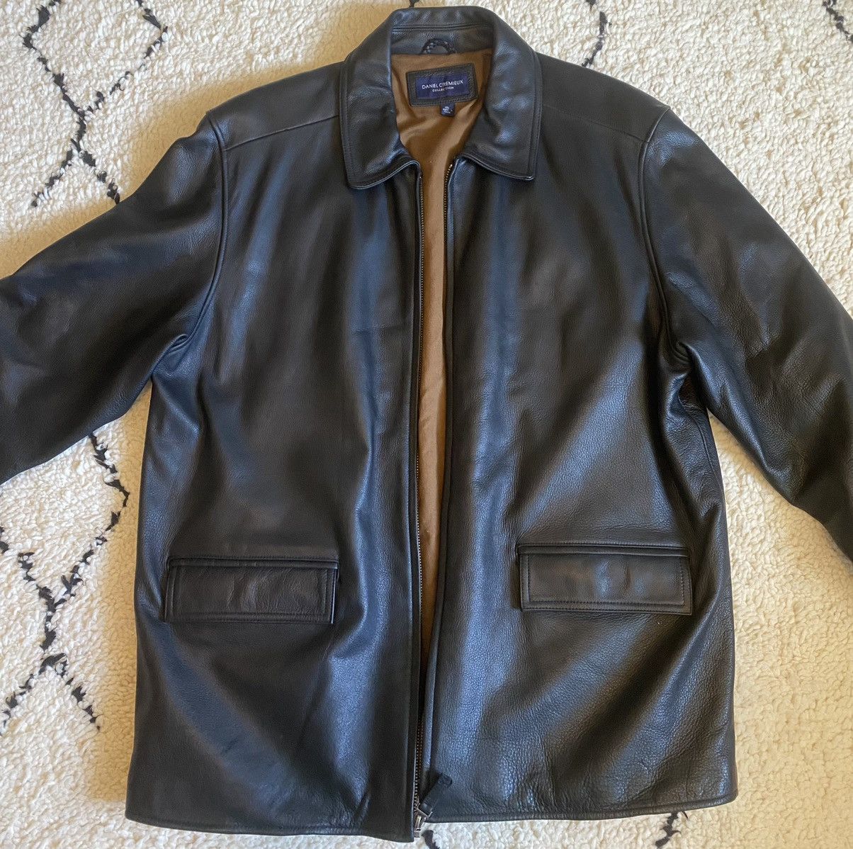 Daniel Cremieux Black Brown Leather Jacket Daniel Cremieux & Genuine ...