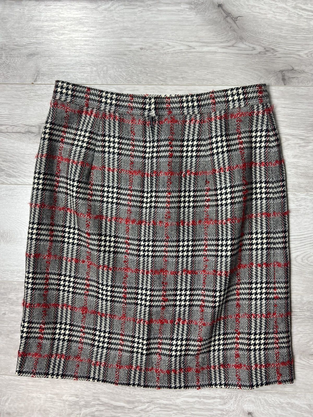 Celine Rare Vintage Celine Paris Tweed Wool Plaid Skirt Size 44 Size 32" / US 10 / IT 46 - 9 Thumbnail