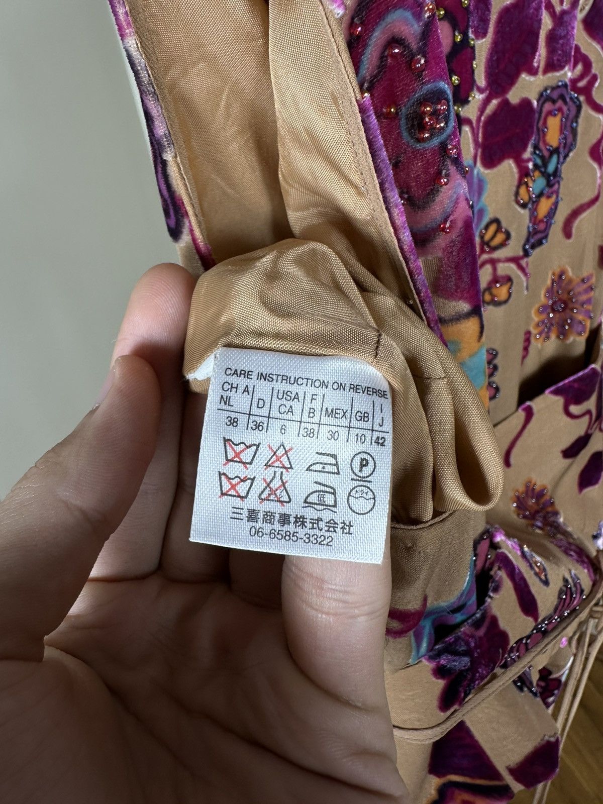 Marella Marella Vintage Midi Dress Beaded Embroidered Floral Kimono Size S / US 4 / IT 40 - 10 Thumbnail