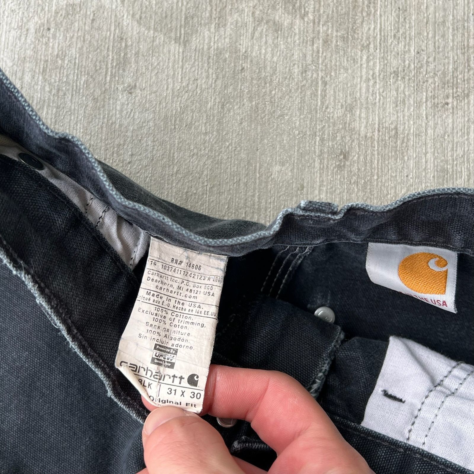 Carhartt × Vintage Carhartt faded black double knee work wear carpenter pants Size US 28 / EU 44 - 7 Thumbnail