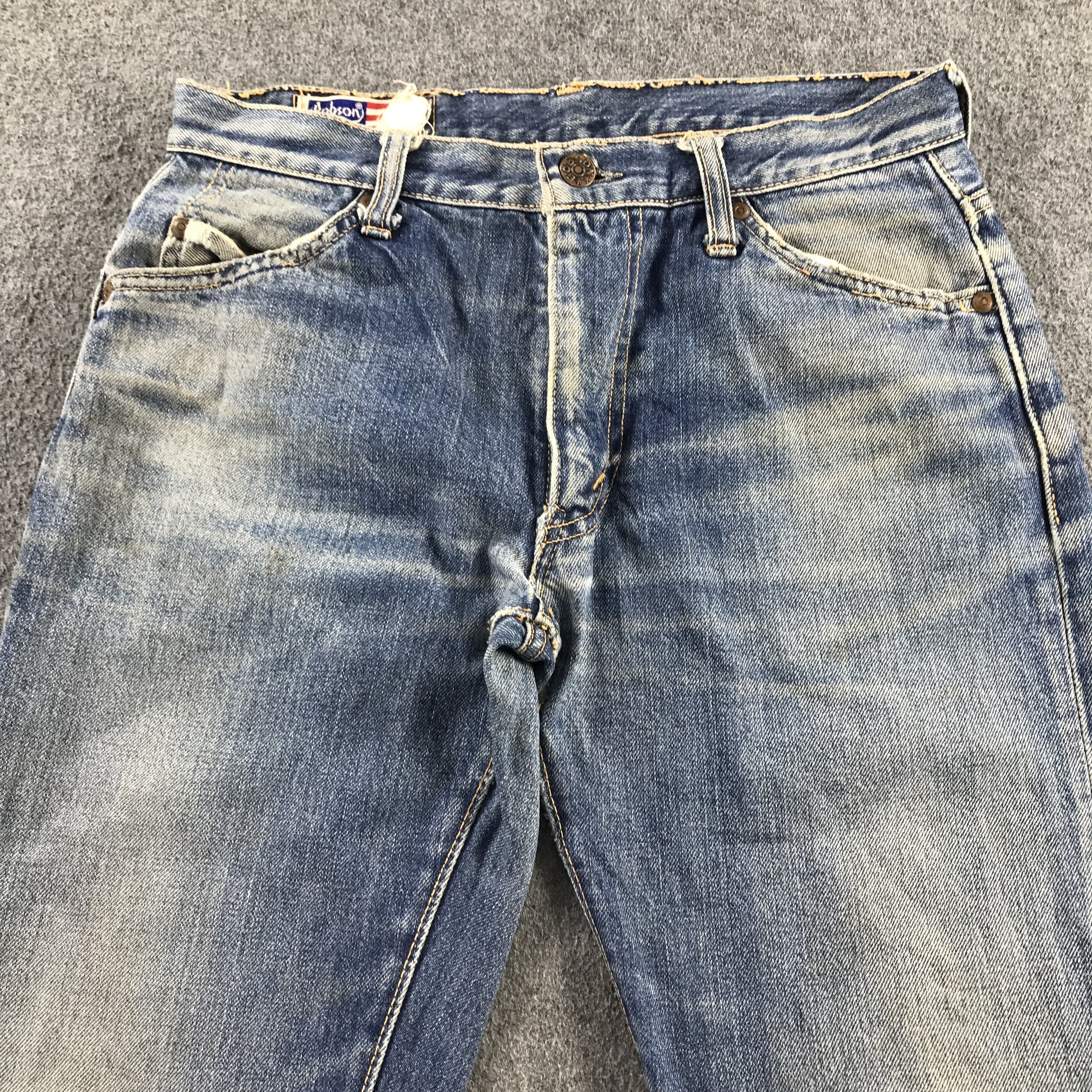 Japanese Brand Vintage Bobson Jeans Stone Wash Denim KJ3437 Size US 31 - 3 Thumbnail